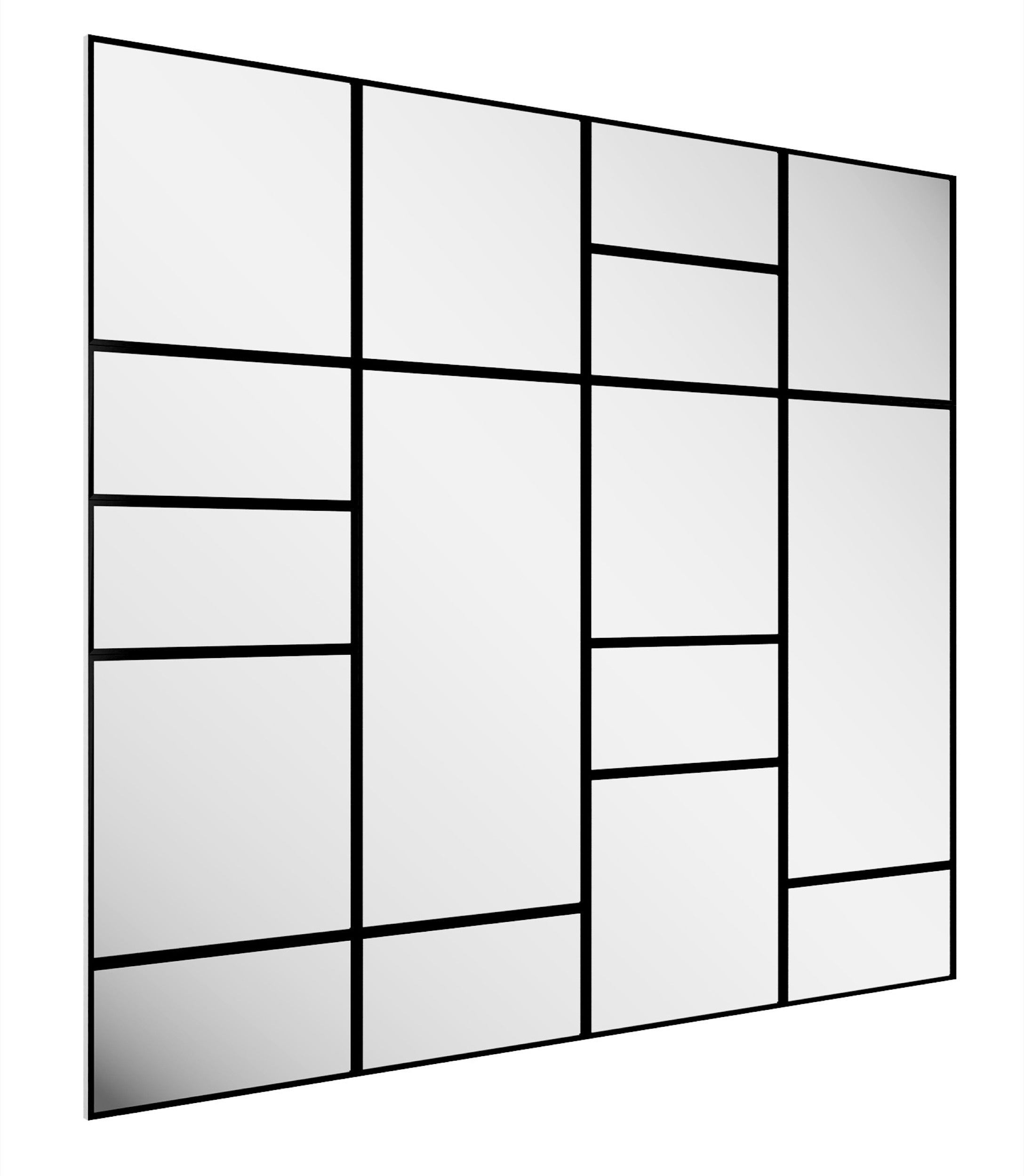 Zestaw paneli lustrzanych Antares 280x245 cm czarna rama