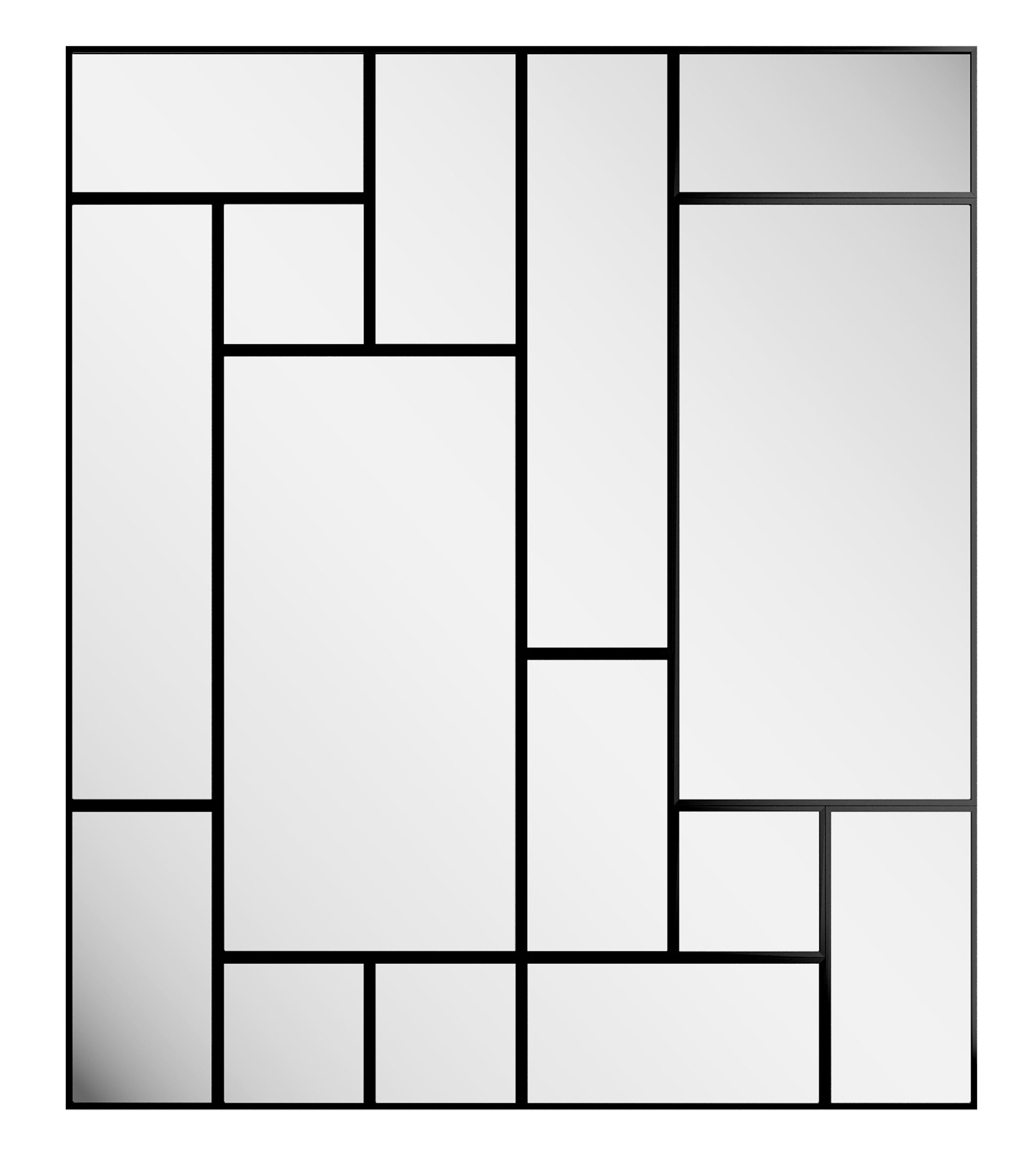 Zestaw paneli lustrzanych Cassiopeia 245x210 cm czarna rama