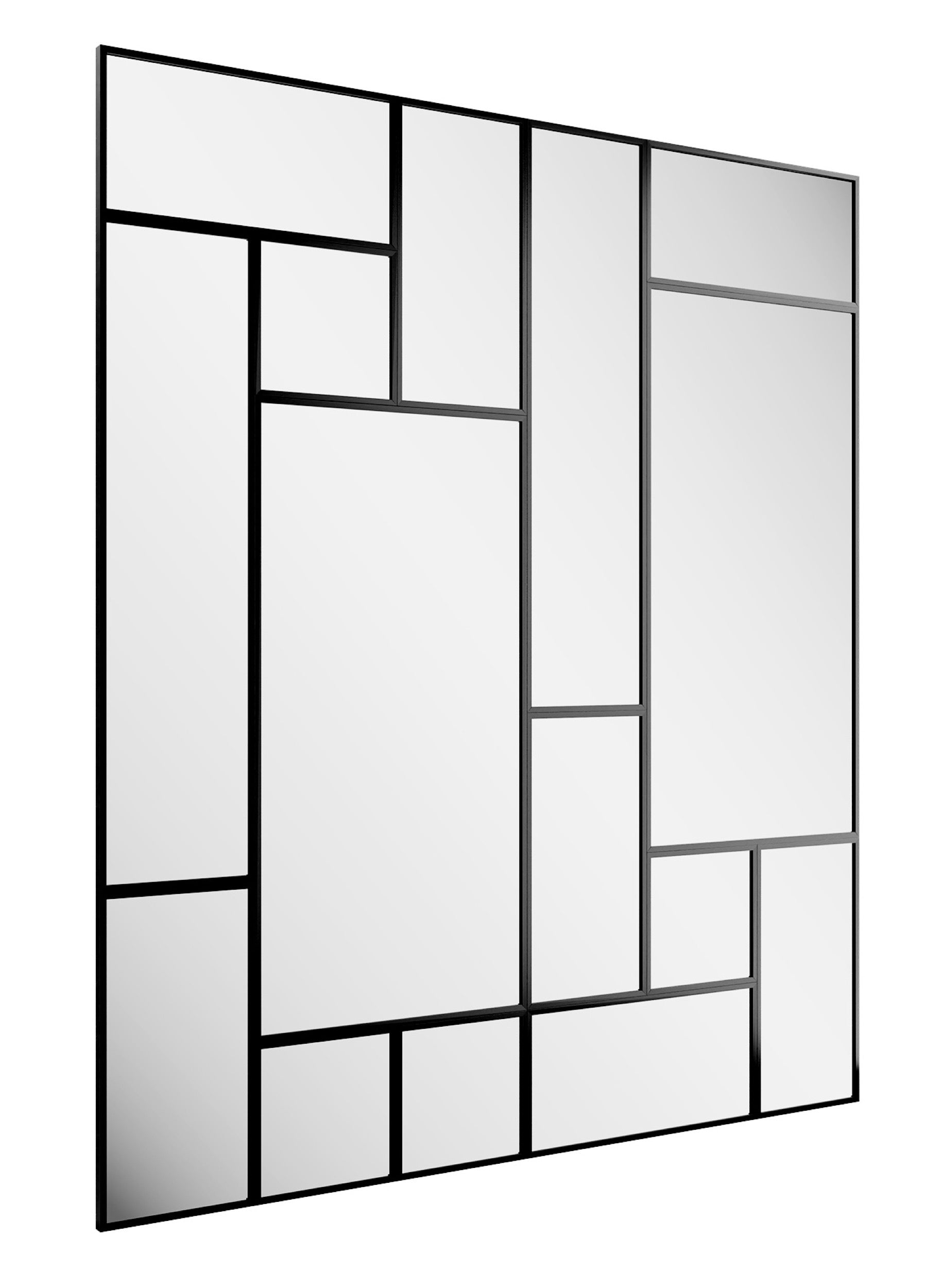 Zestaw paneli lustrzanych Cassiopeia 245x210 cm czarna rama