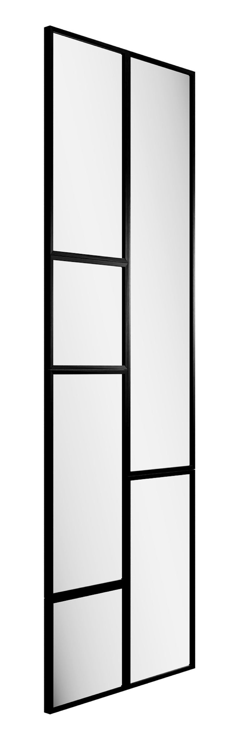 Zestaw paneli lustrzanych Mercury 210x70 cm czarna rama