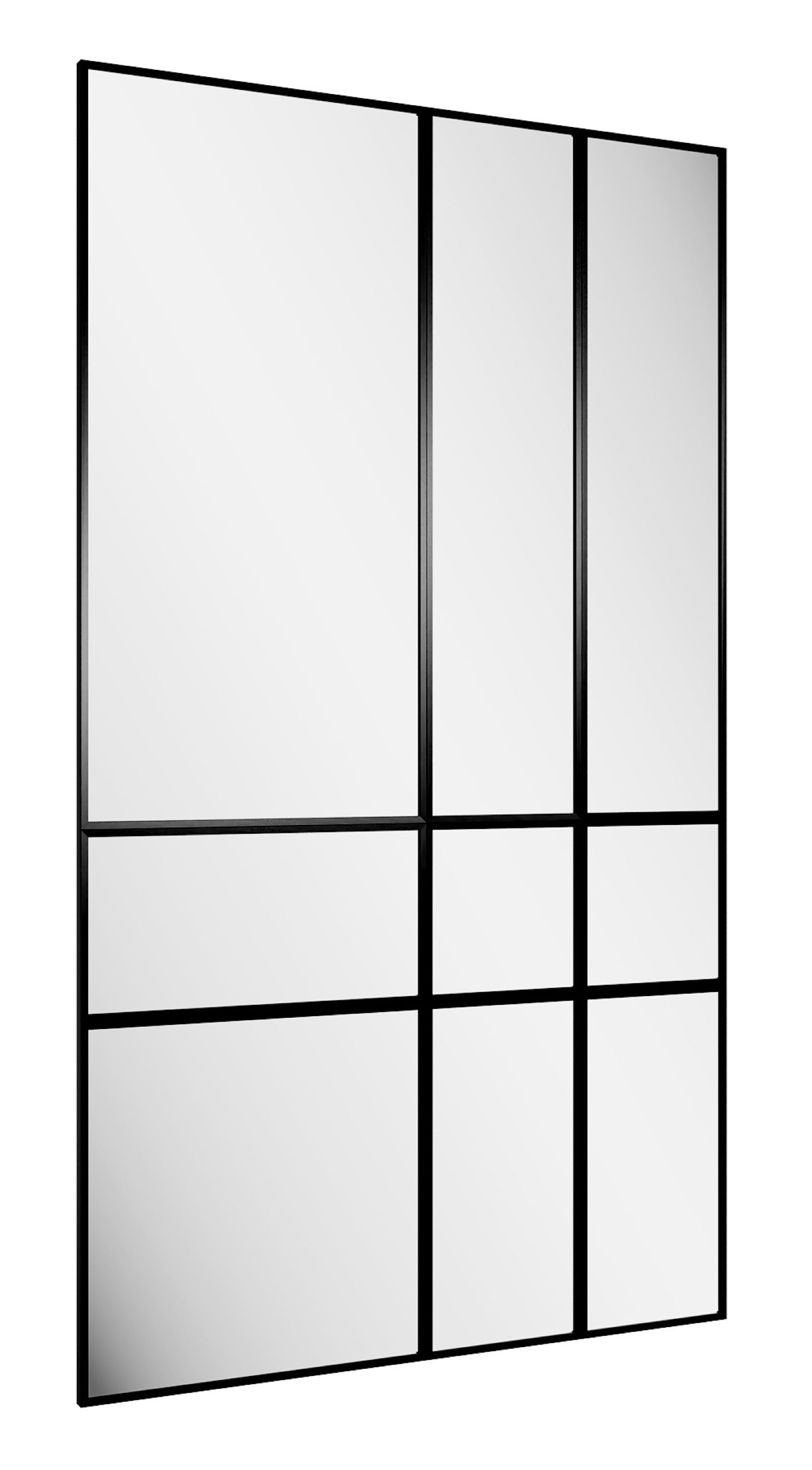 Zestaw paneli lustrzanych Sirius 245x140 cm czarna rama