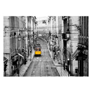 Obraz XL na szkle w ramie Yellow Tram 120x80 cm