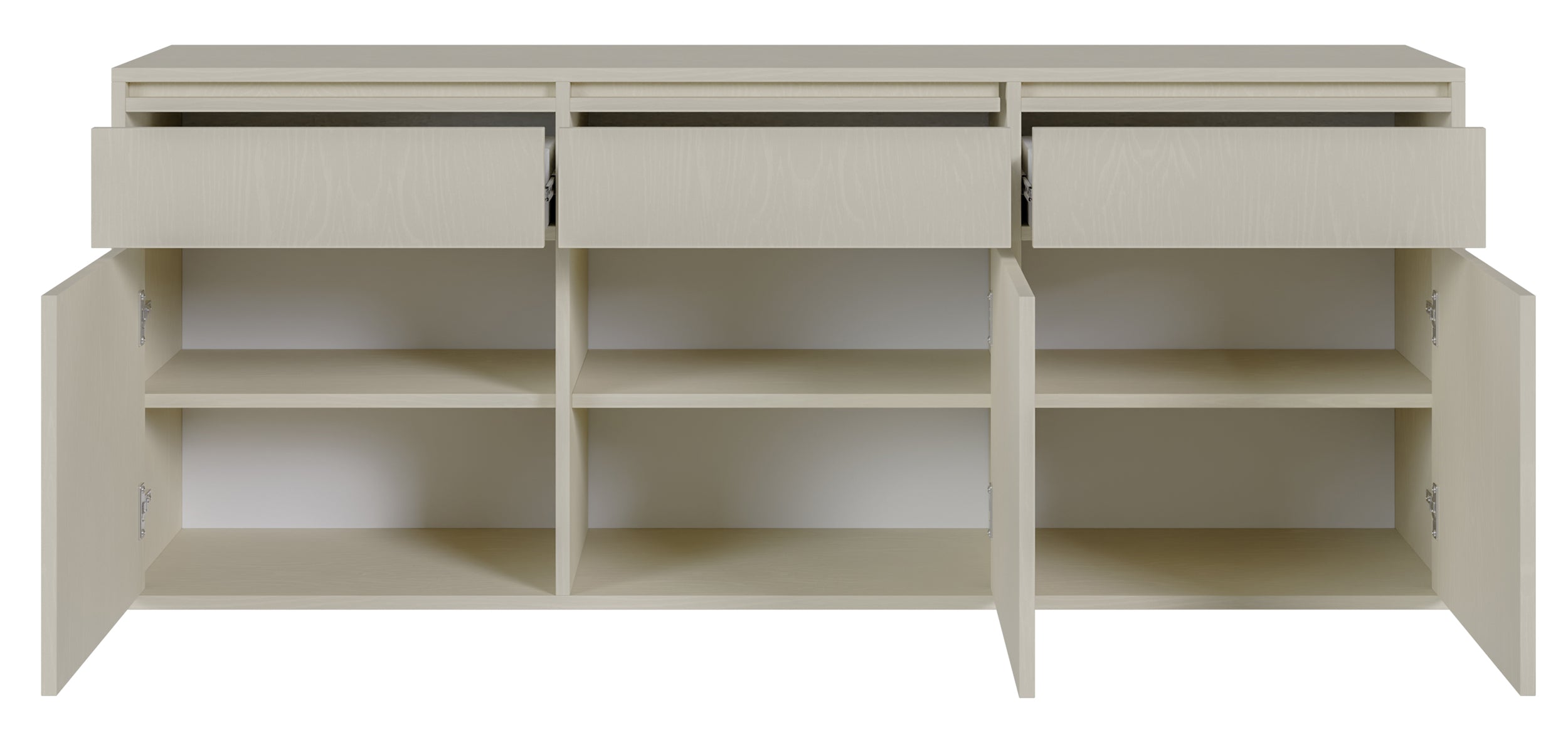 Komoda trzydrzwiowa Evo z szufladami wisząca 154 cm Beż piaskowy