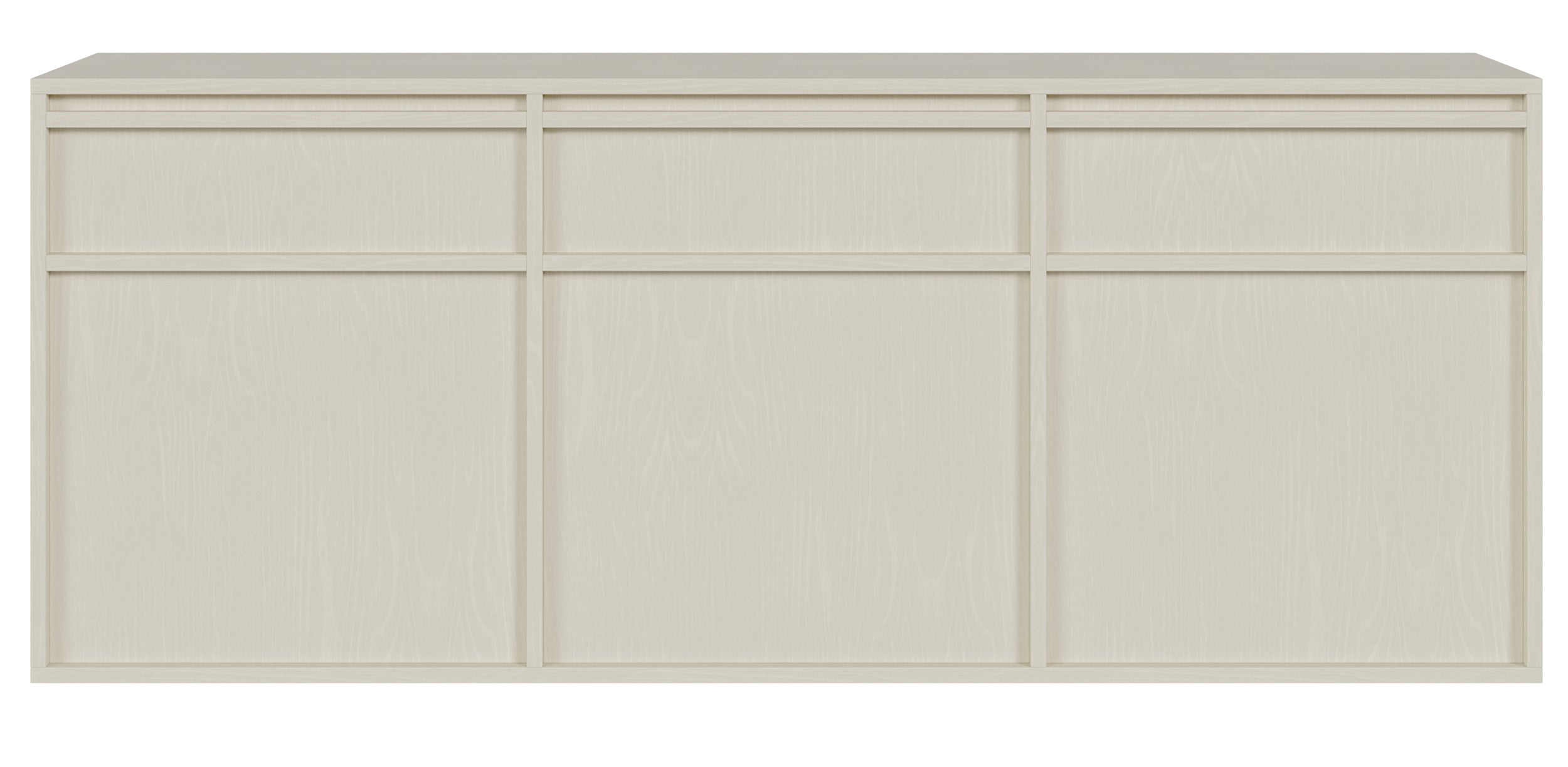 Komoda trzydrzwiowa Evo z szufladami wisząca 154 cm Beż piaskowy