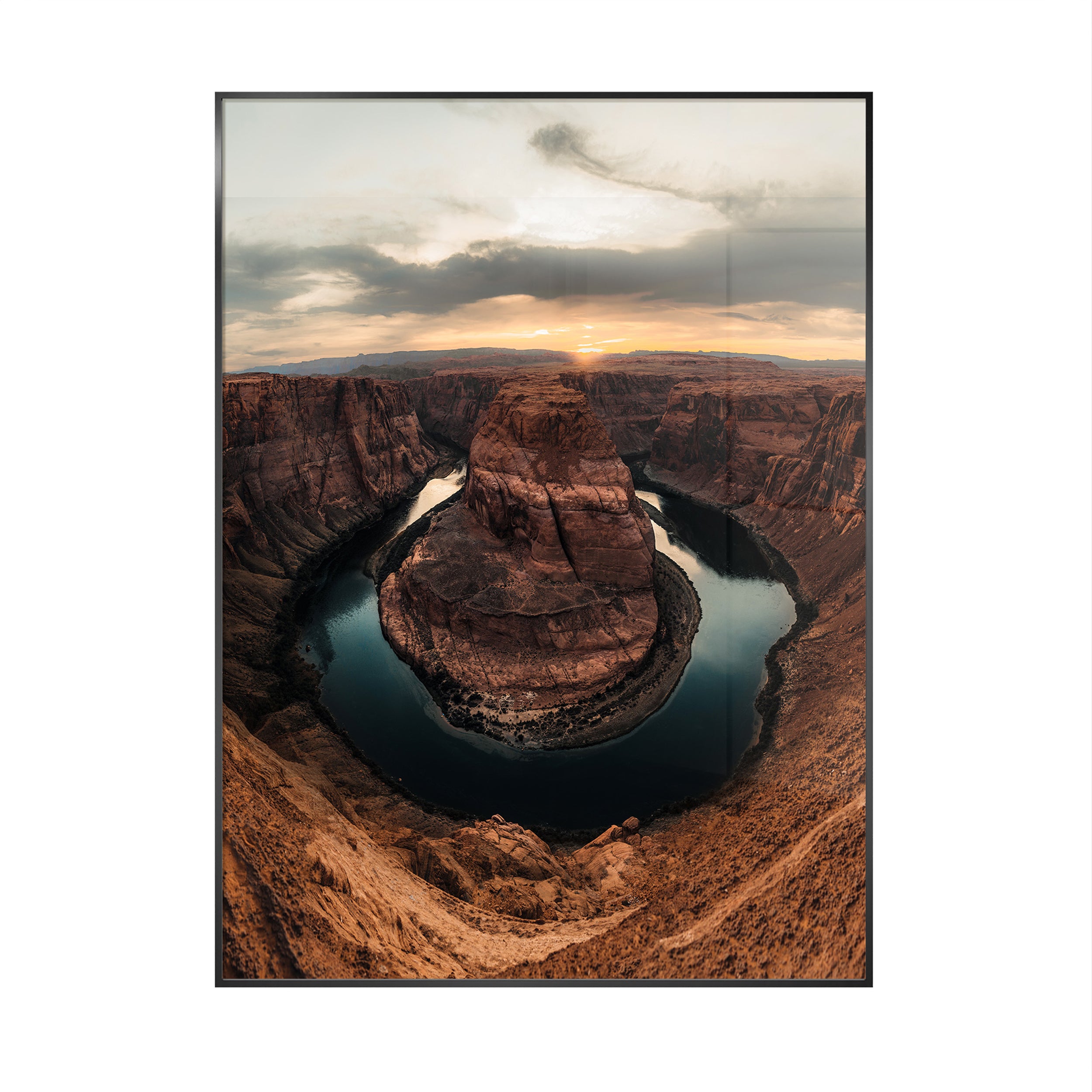 Obraz XL na szkle w ramie Horseshoe Canyon 120x80 cm