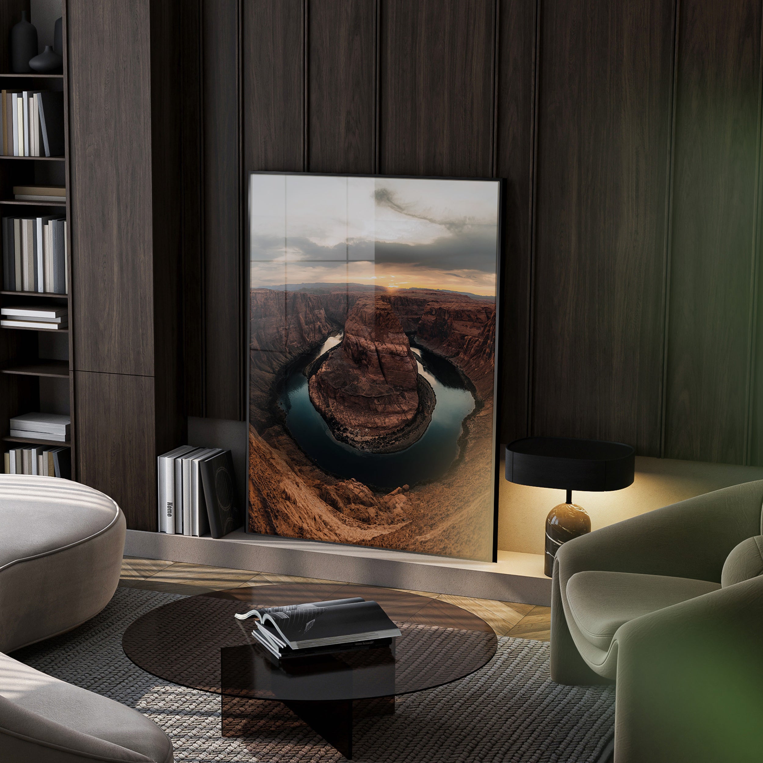 Obraz XL na szkle w ramie Horseshoe Canyon 120x80 cm