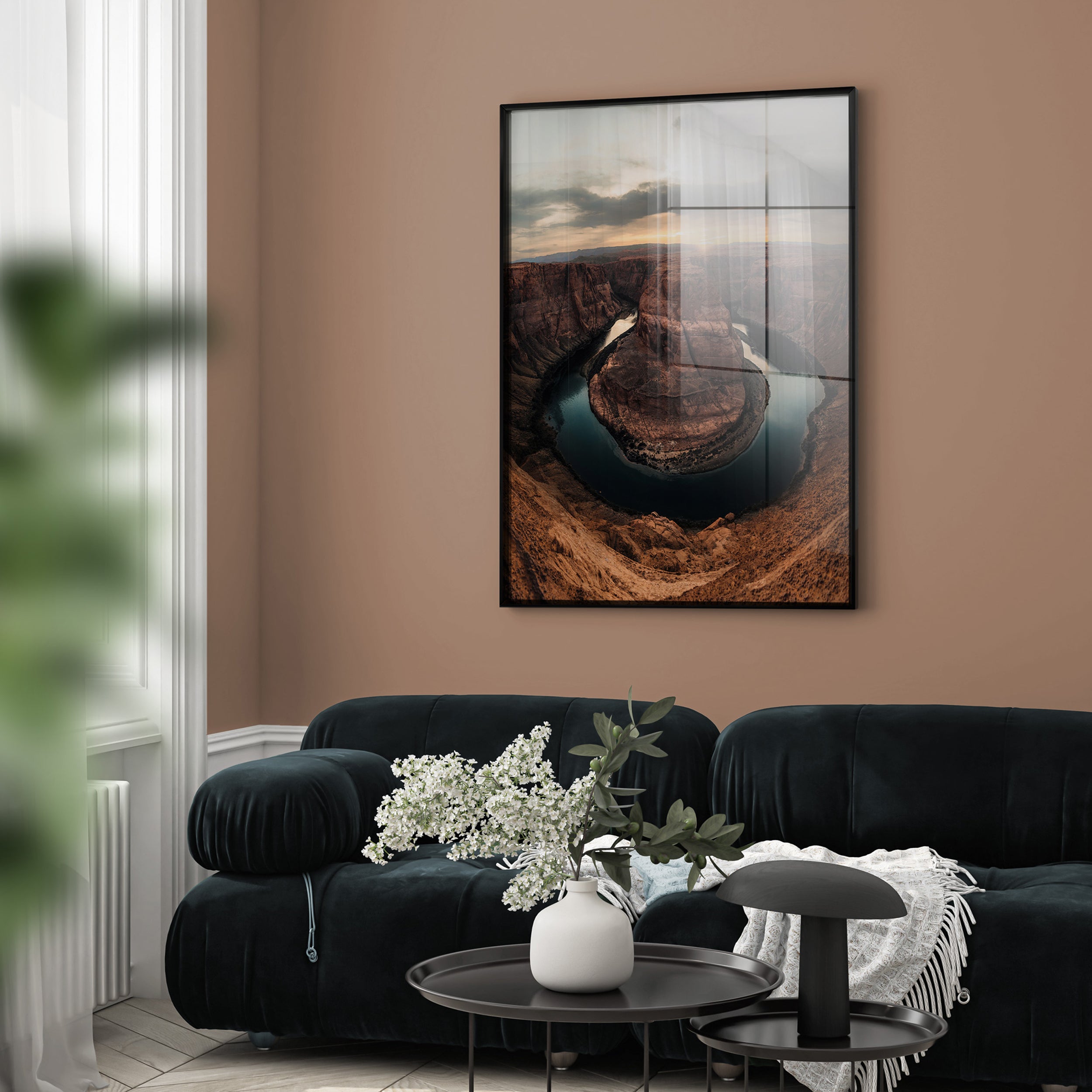 Obraz XL na szkle w ramie Horseshoe Canyon 120x80 cm