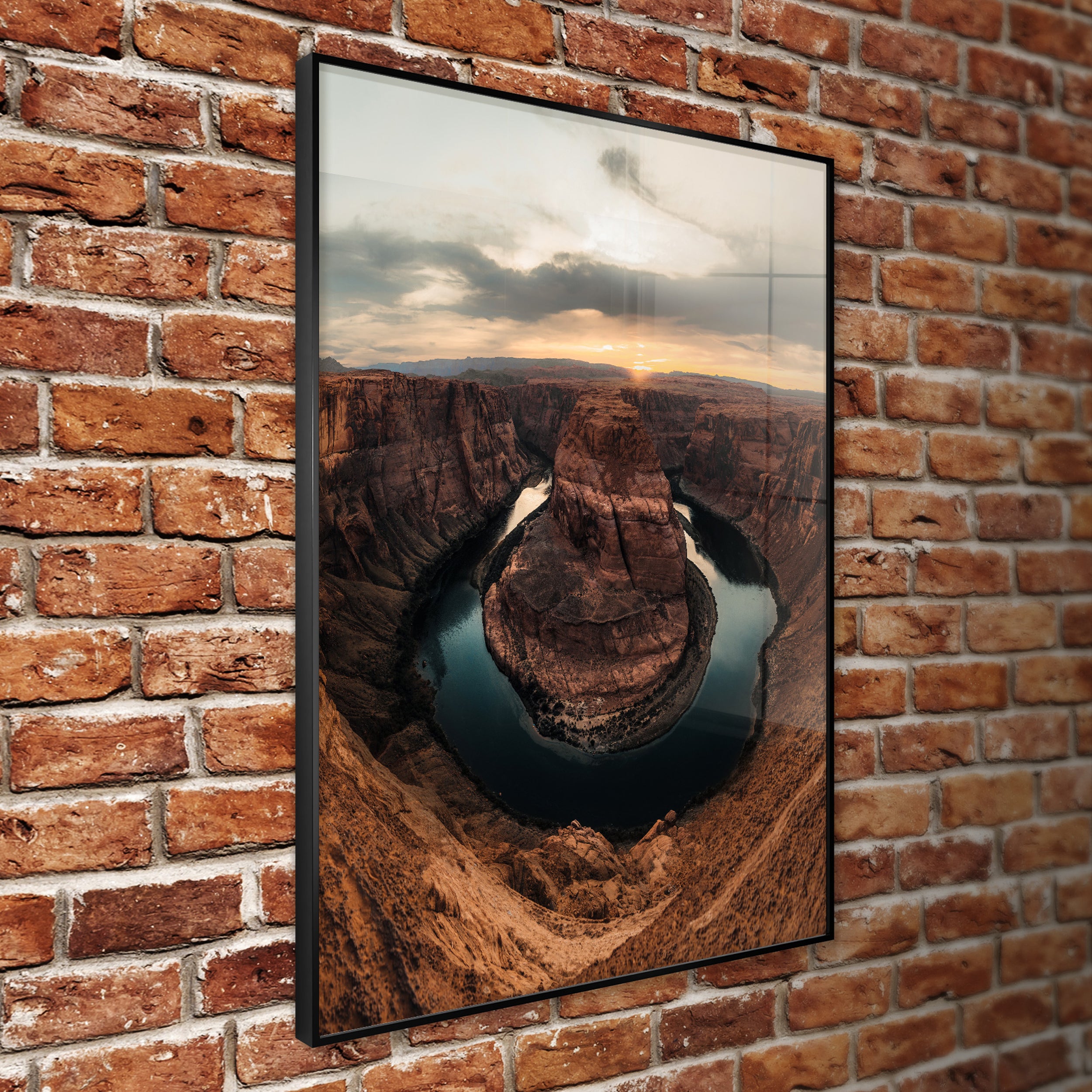 Obraz XL na szkle w ramie Horseshoe Canyon 120x80 cm
