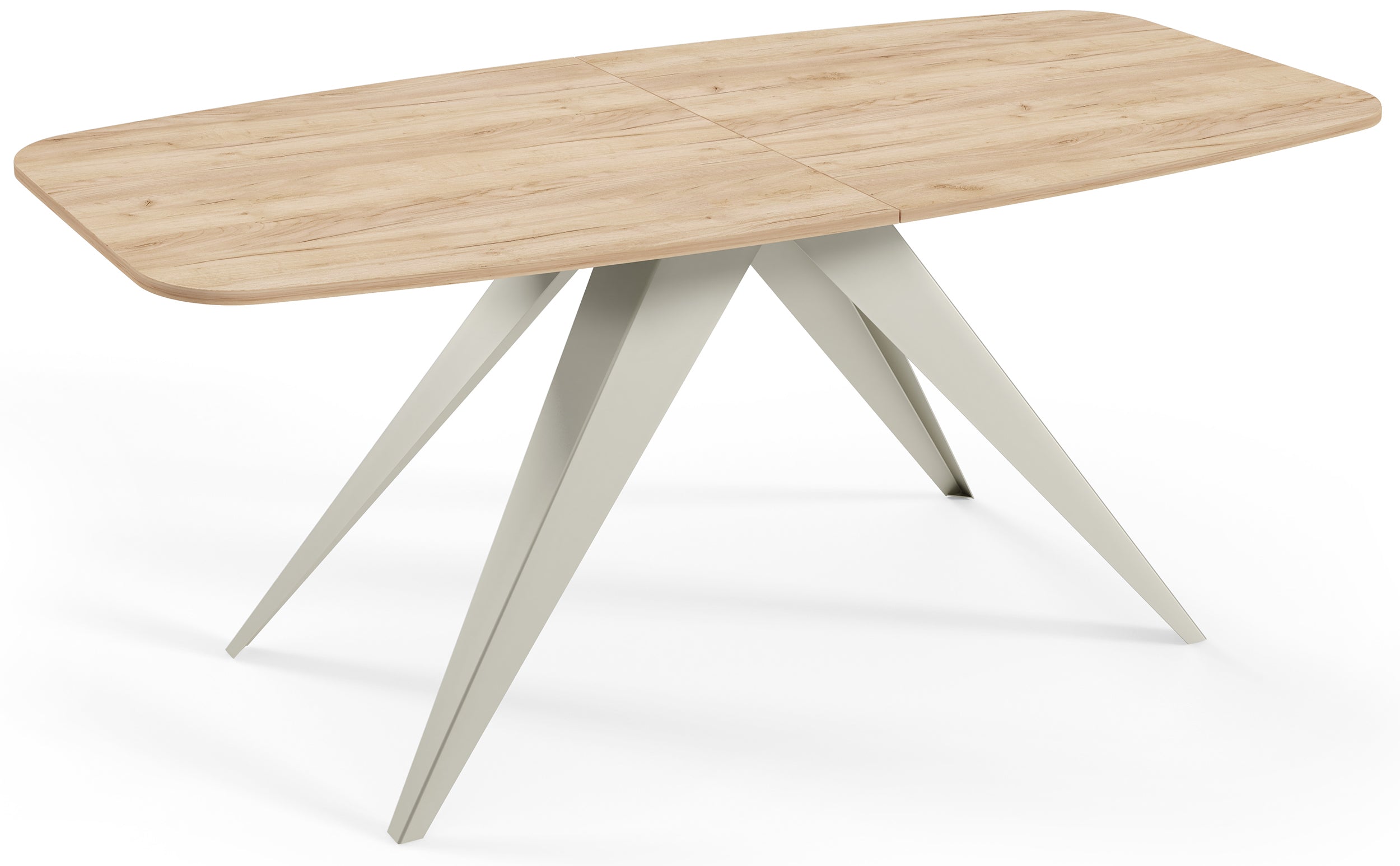 Stół rozkładany do jadalni Ferrory 180-218x90 cm Dąb Craft z nogami kaszmir