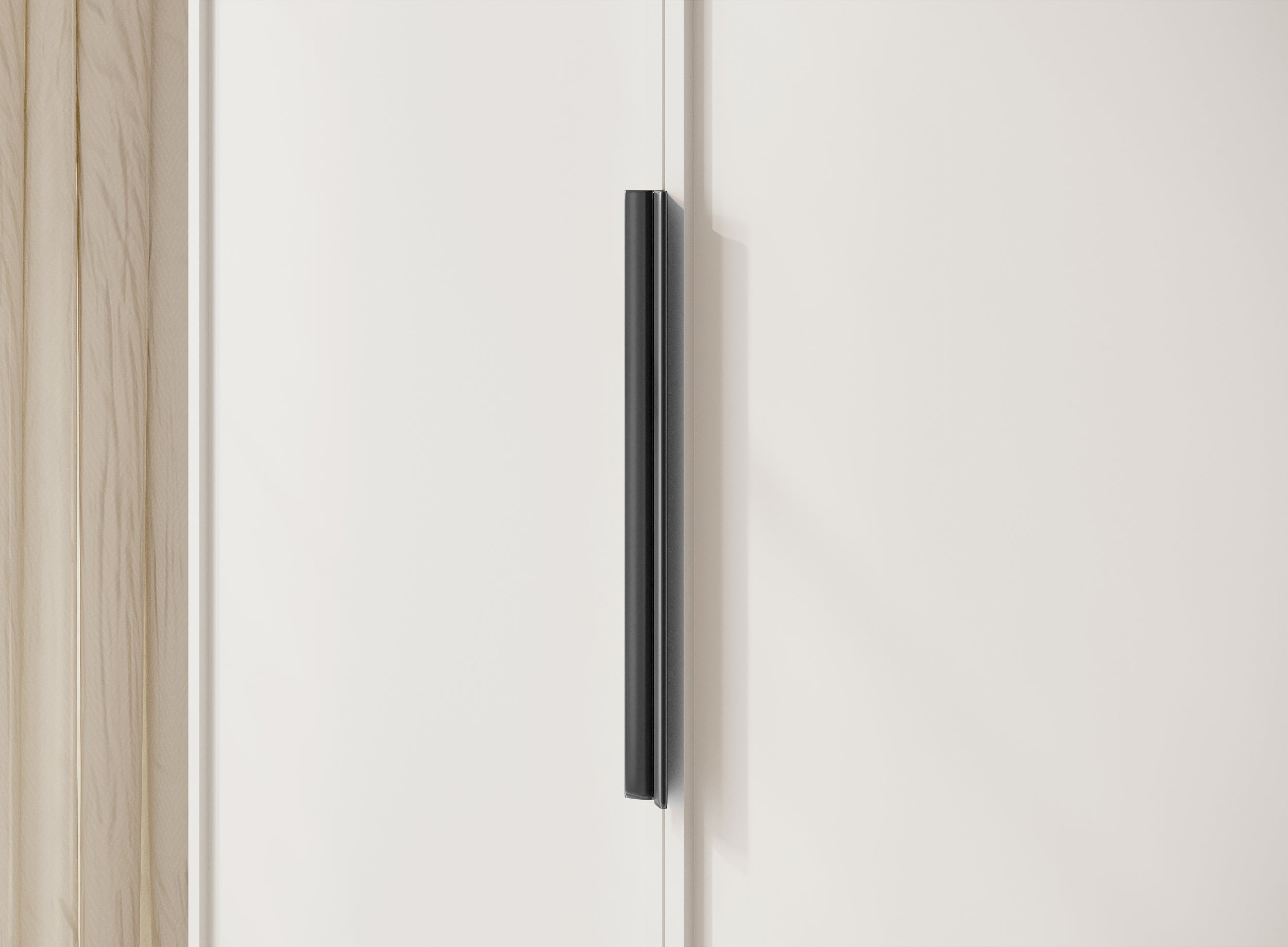 Szafa trzydrzwiowa Frame z drążkiem, półkami i kontenerkiem 150 cm Biała