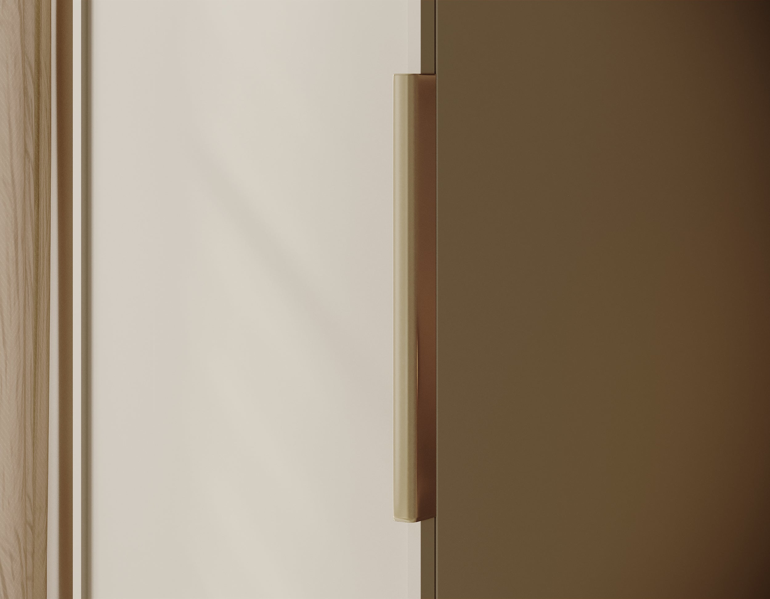 Szafa jednodrzwiowa Frame z drążkiem, półkami i kontenerkiem 50 cm Szary beż