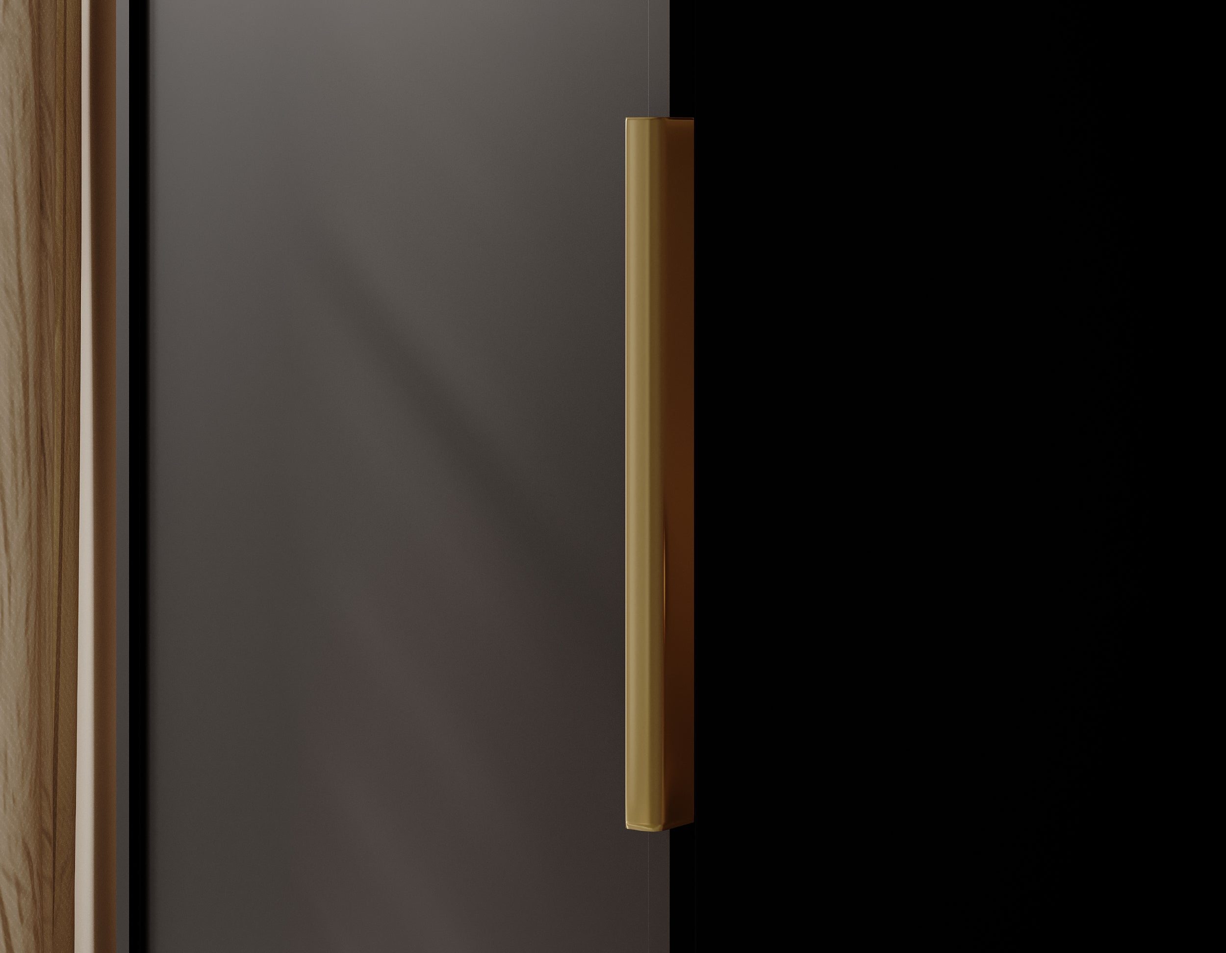 Szafa jednodrzwiowa Frame z półkami 50 cm Czarna