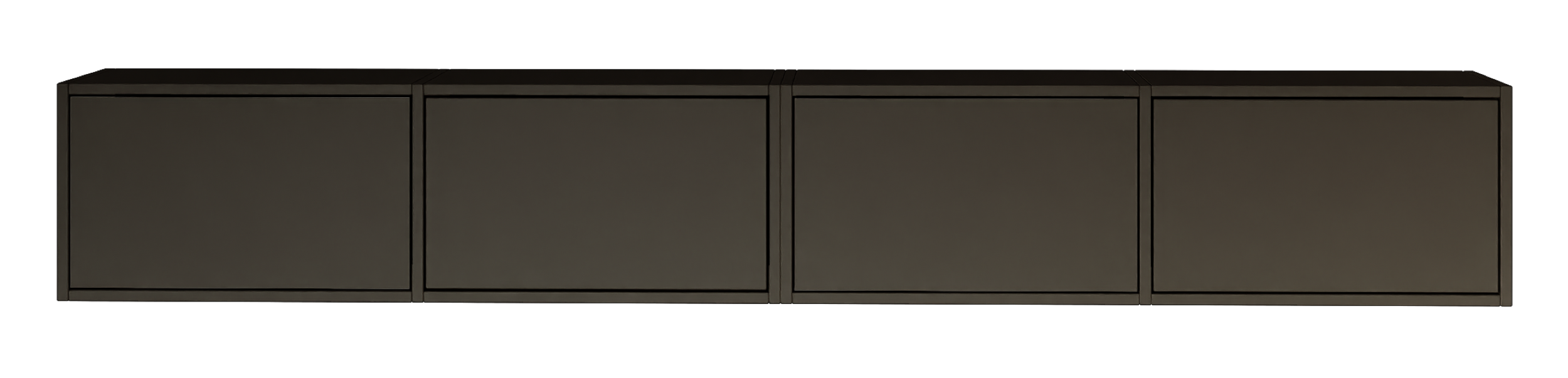 Szafka RTV Framme wisząca z czterema klapami 200 cm czarna