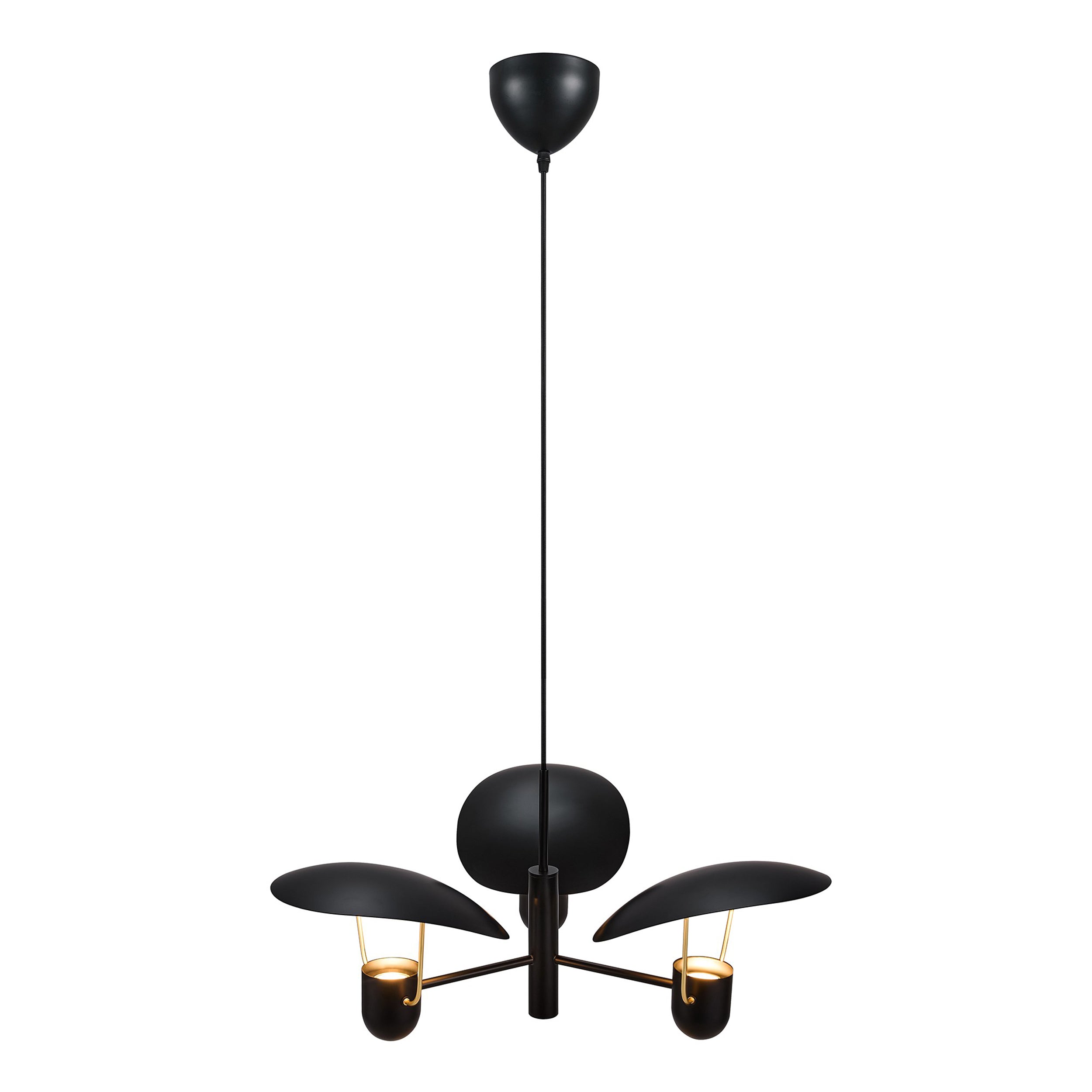 Lampa wisząca Fabiola x2 czarna