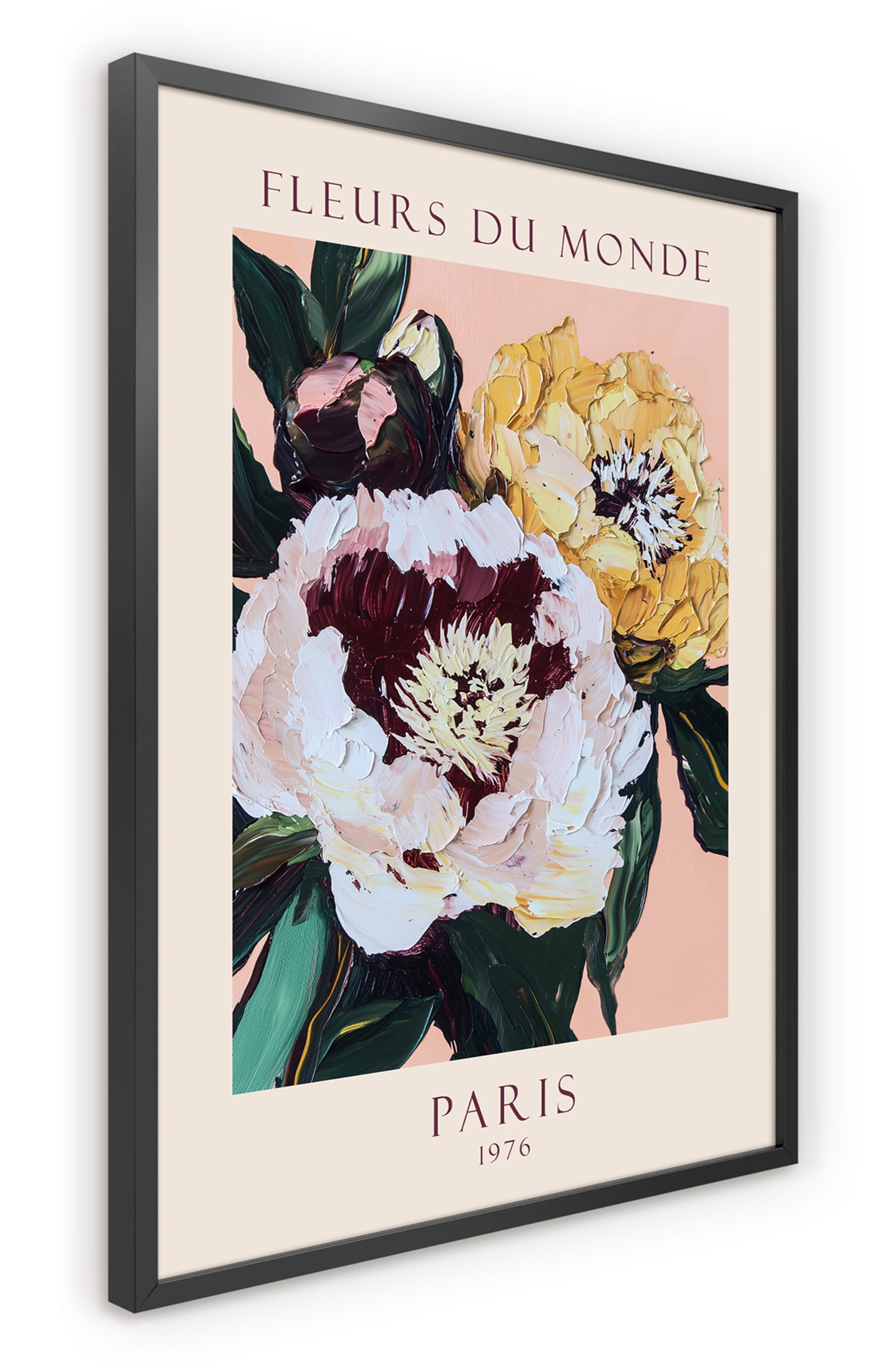 Obraz w czarnej ramie Flower Market 70x50 cm