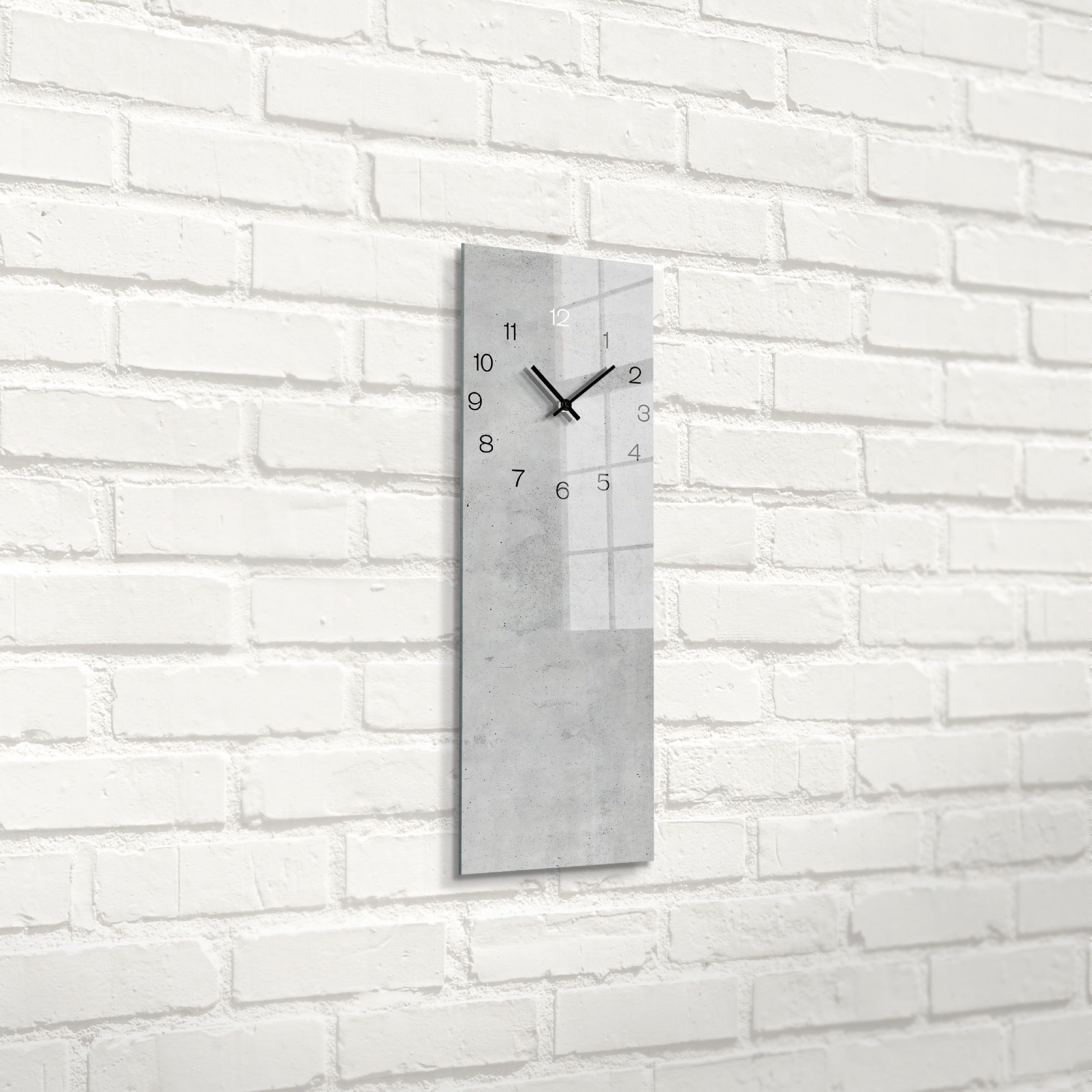 Zegar ścienny Concrete 60x20 cm szary