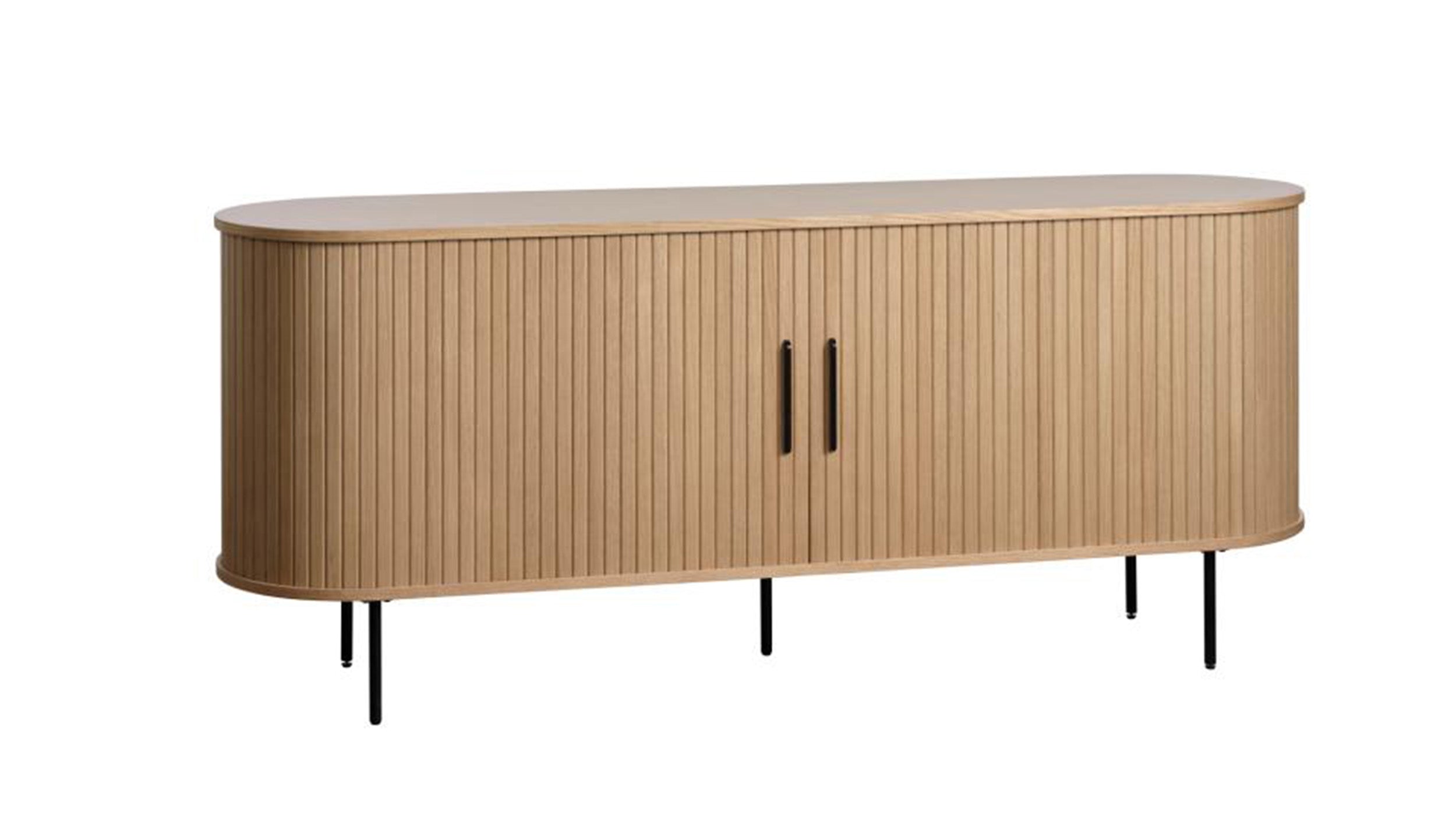 Komoda Gativel lamele 180 cm dąb naturalny