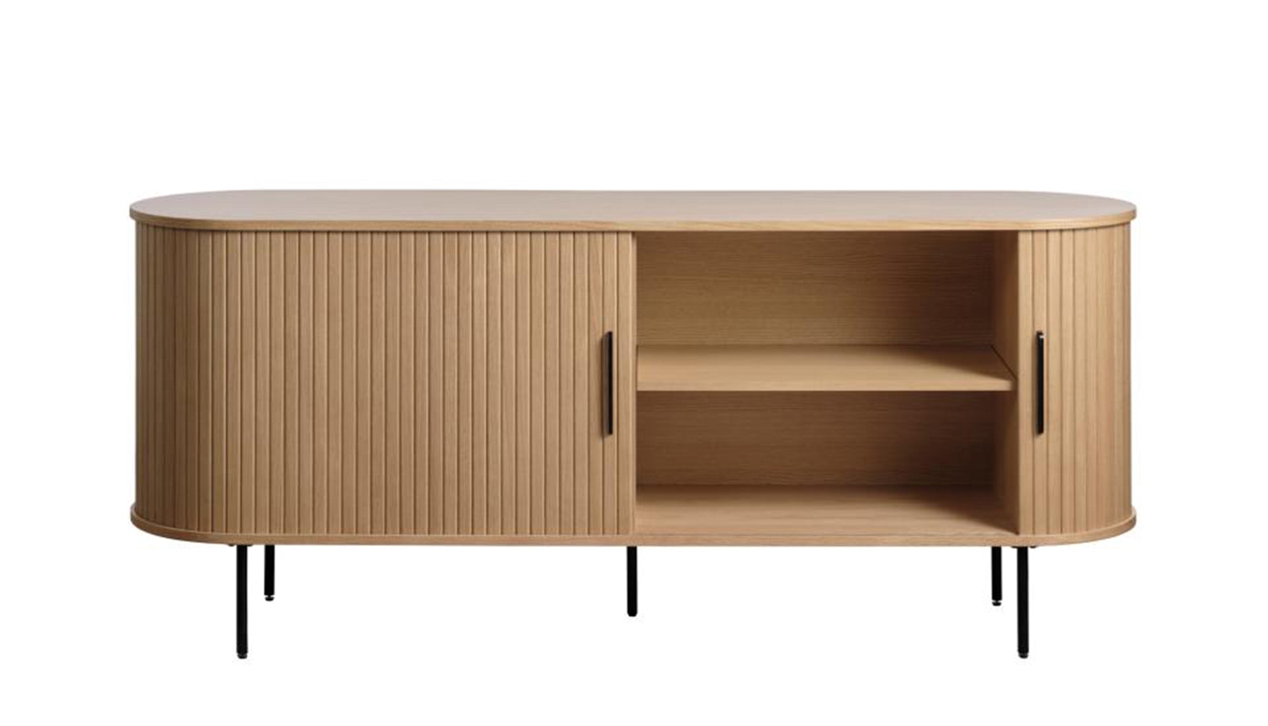 Komoda Gativel lamele 180 cm dąb naturalny