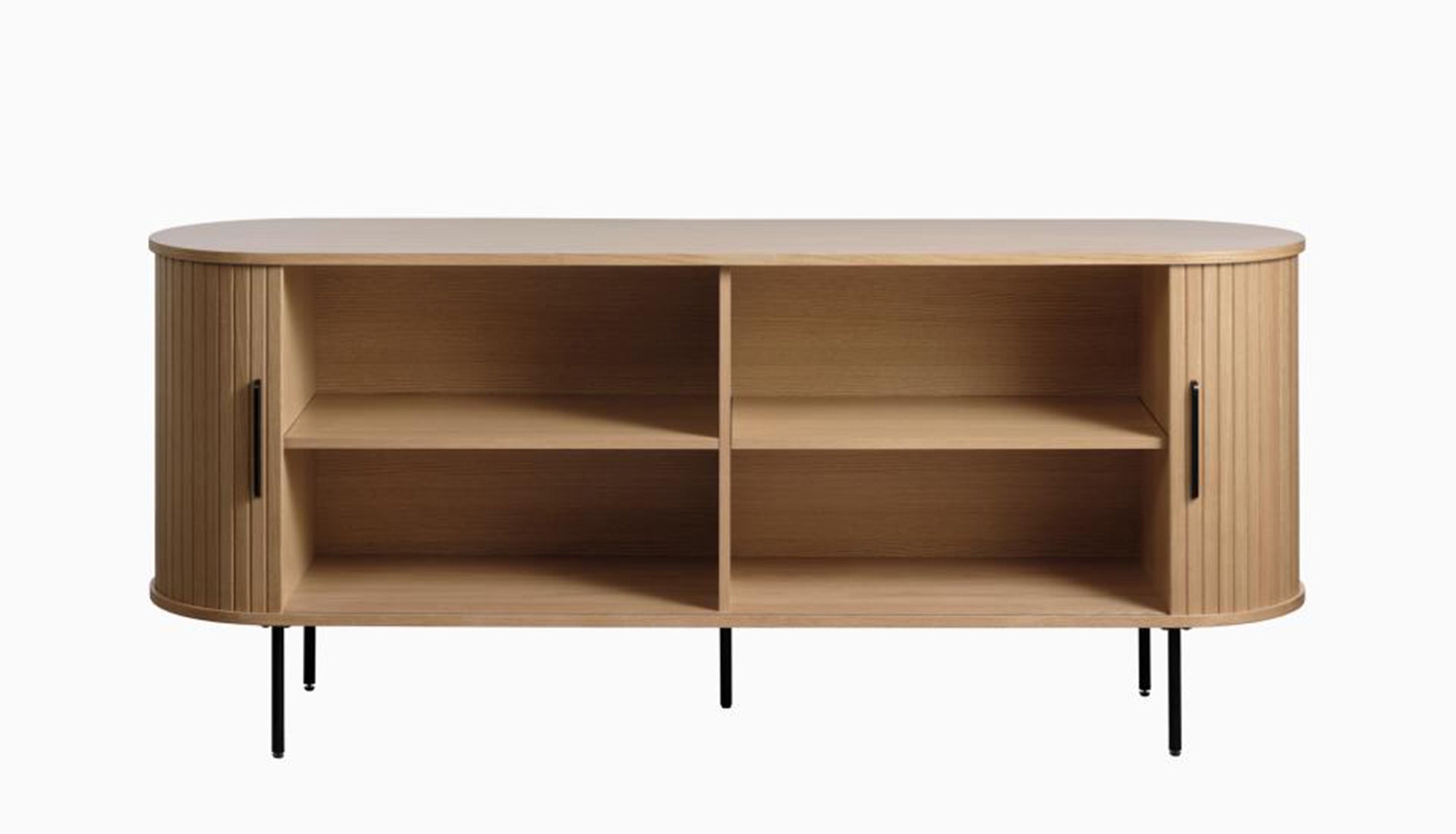 Komoda Gativel lamele 180 cm dąb naturalny