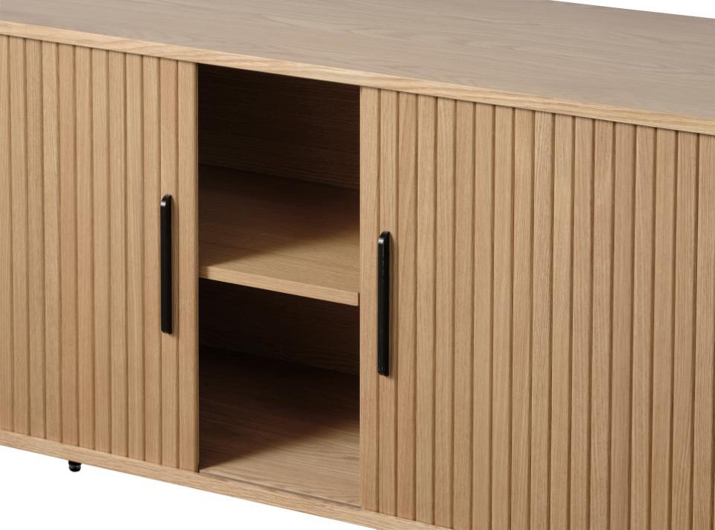 Komoda Gativel lamele 180 cm dąb naturalny