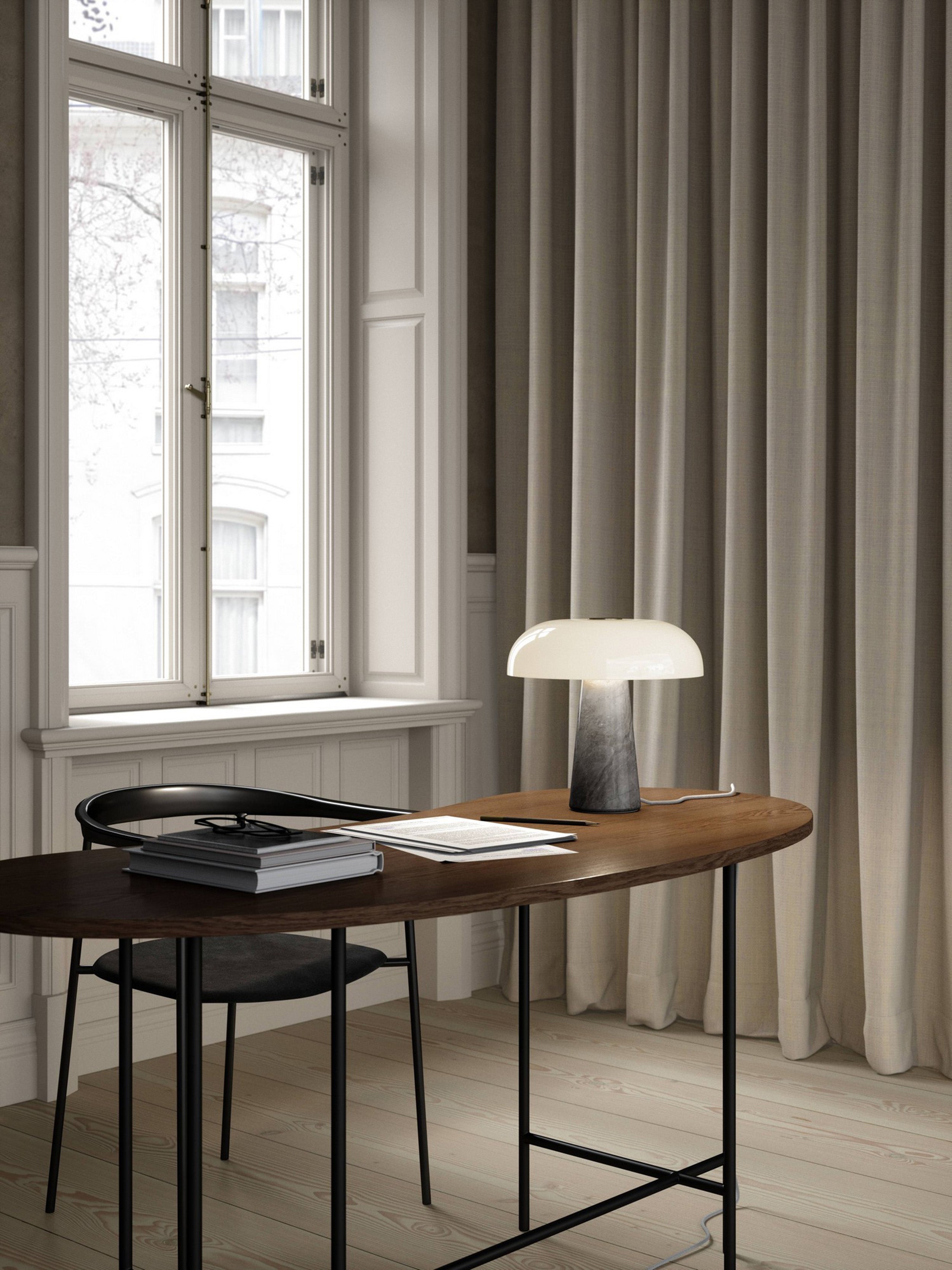 Lampa stołowa Glossy ciemny marmur