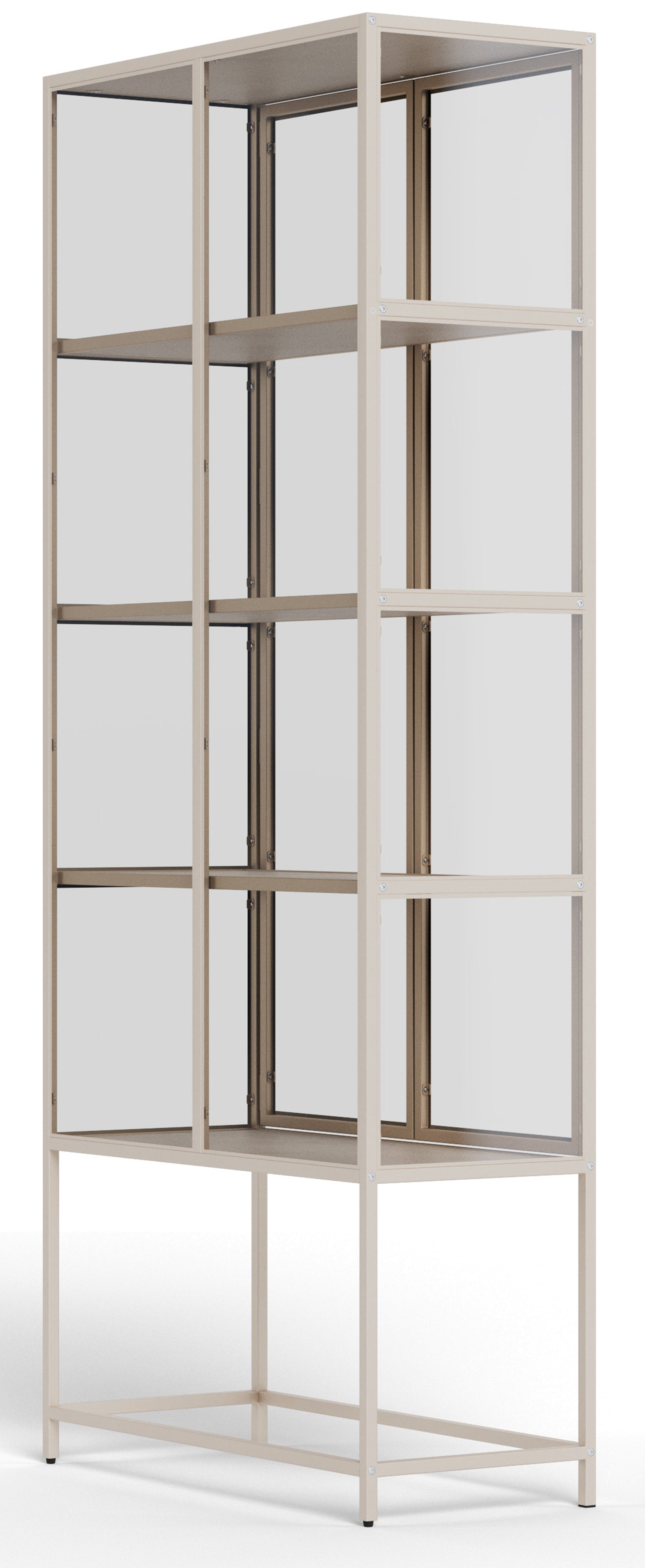 Witryna dwudrzwiowa Seaford 77 cm beżowa