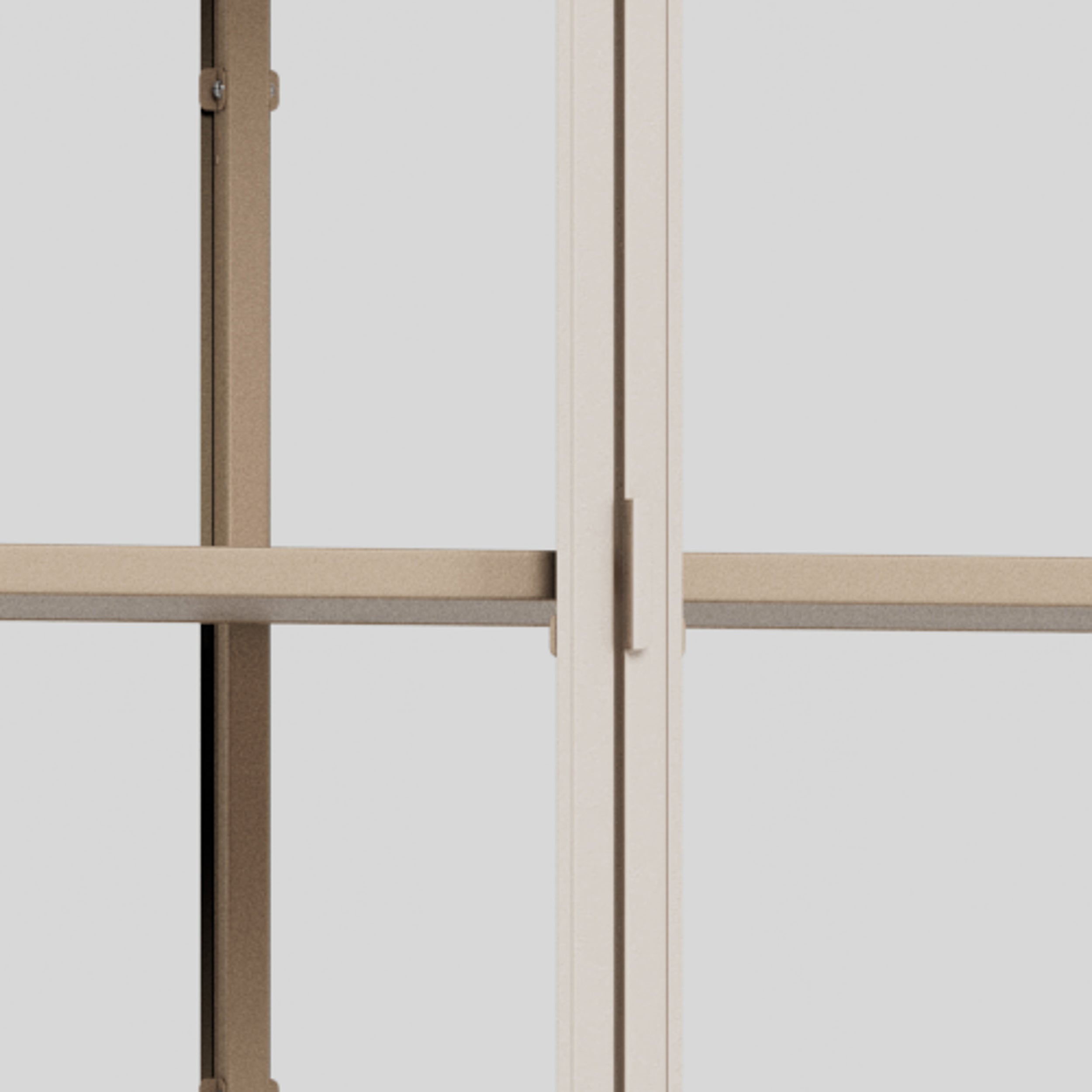 Witryna dwudrzwiowa Seaford 77 cm beżowa
