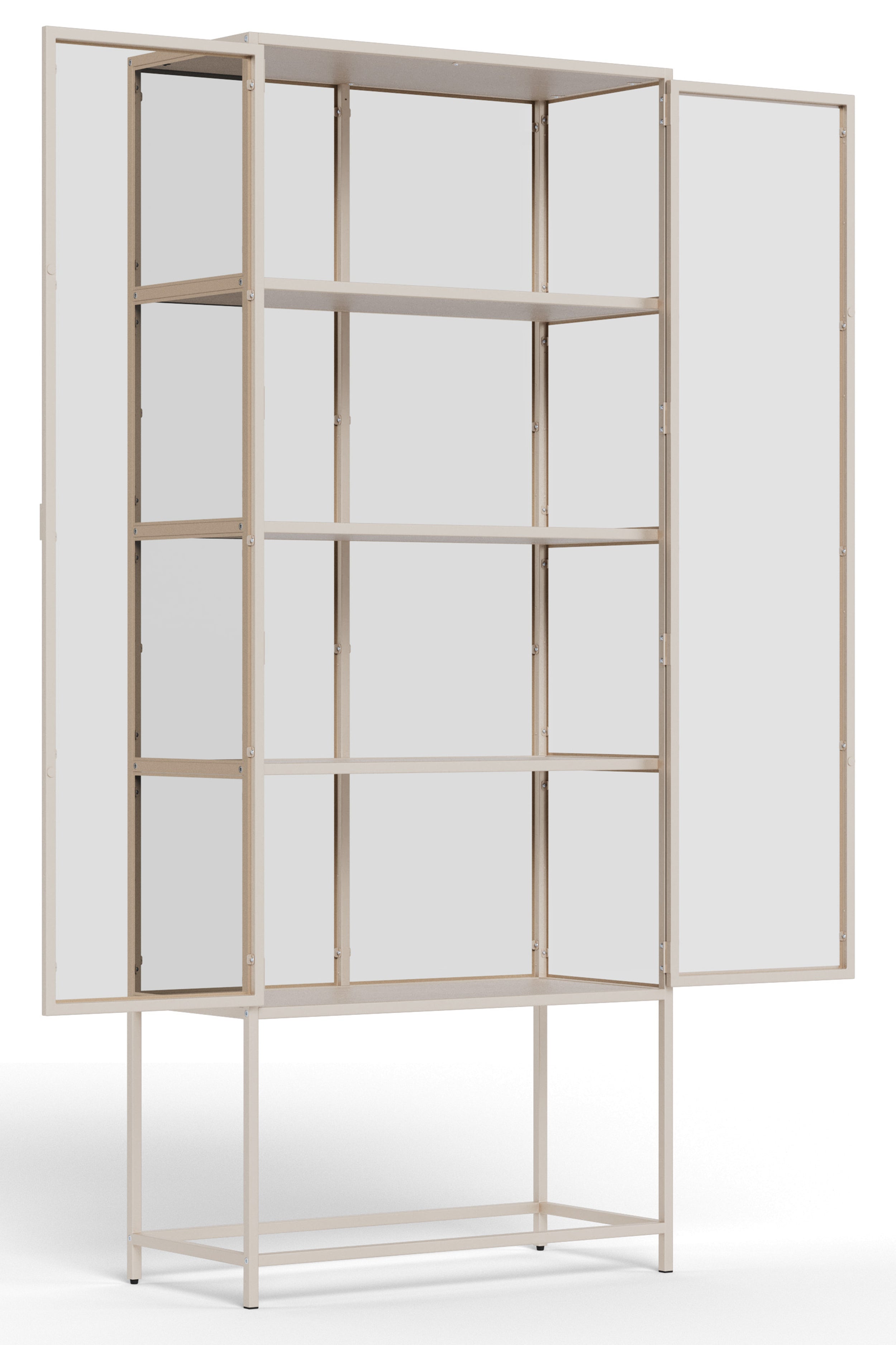 Witryna dwudrzwiowa Seaford 77 cm beżowa