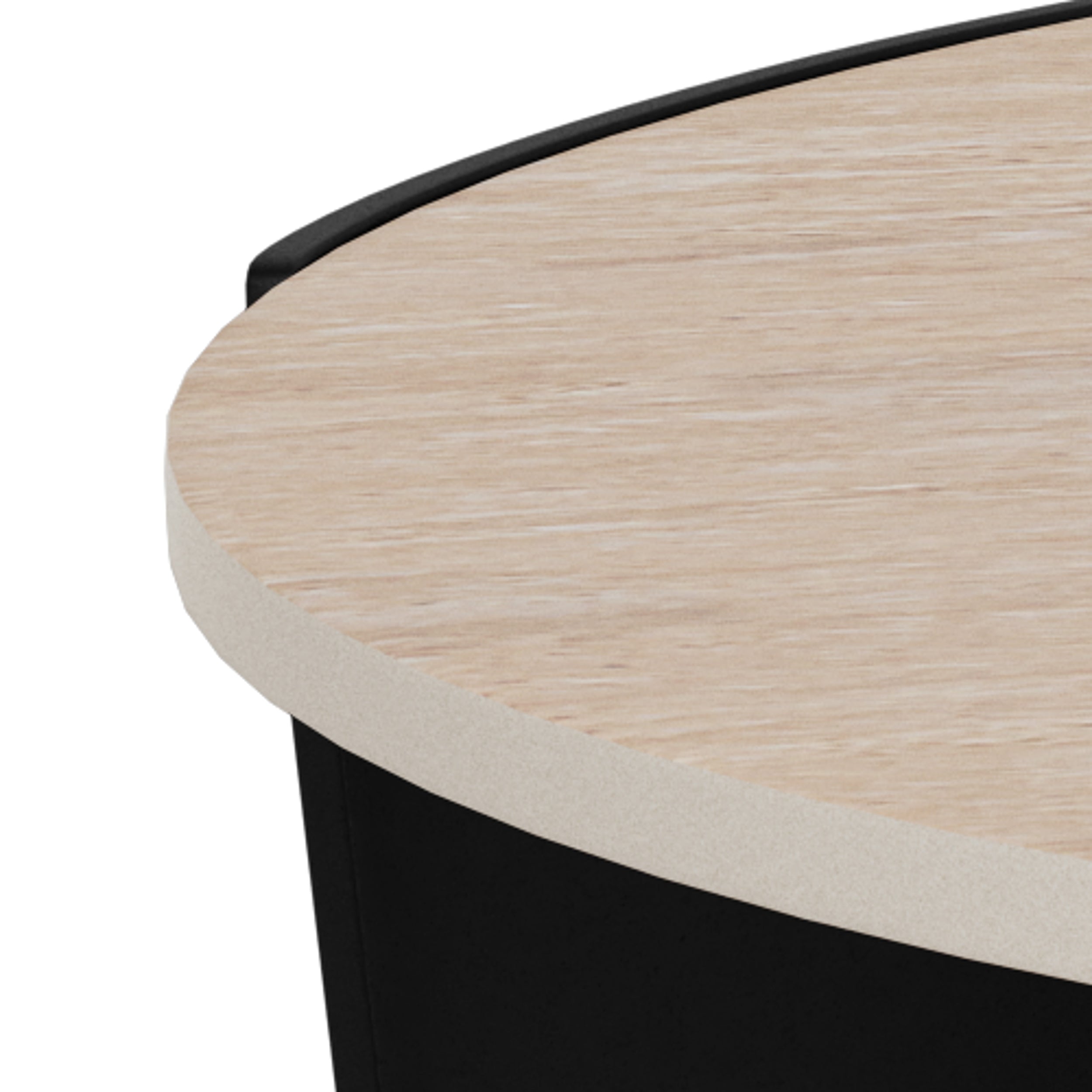 Stolik kawowy Elira średnica 80 cm trawertyn ceramiczny blat z metalową podstawą