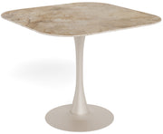 Stół do jadalni Roshly 90x90 cm beżowy ceramiczny blat