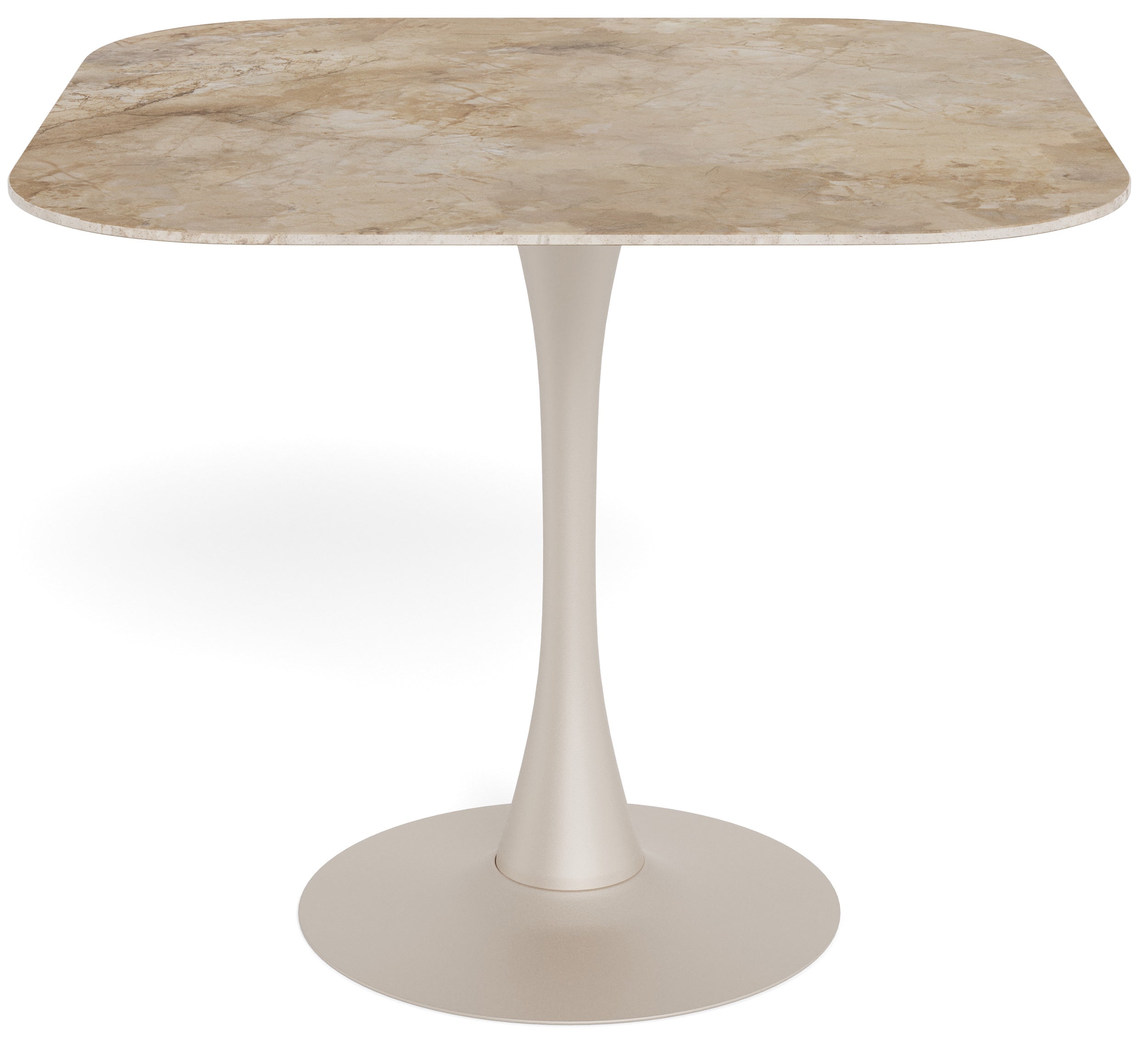 Stół do jadalni Roshly 90x90 cm beżowy ceramiczny blat