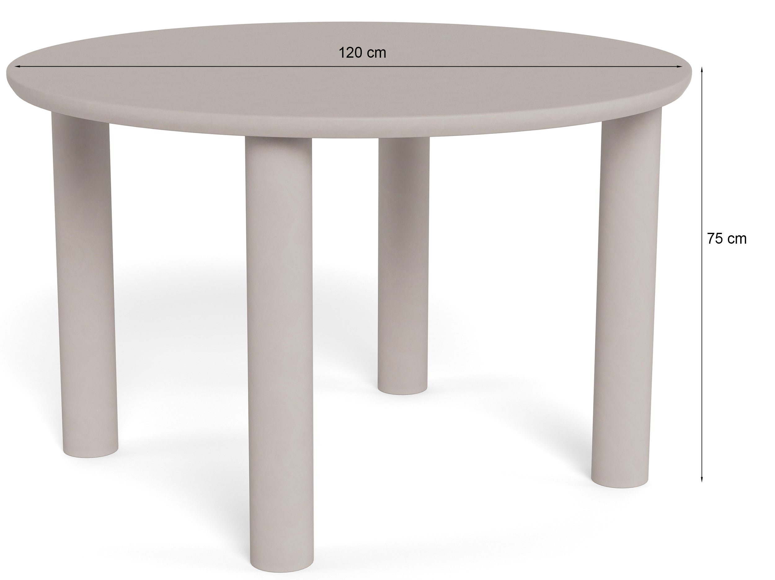 Stół do jadalni Magee średnica 120 cm kaszmir