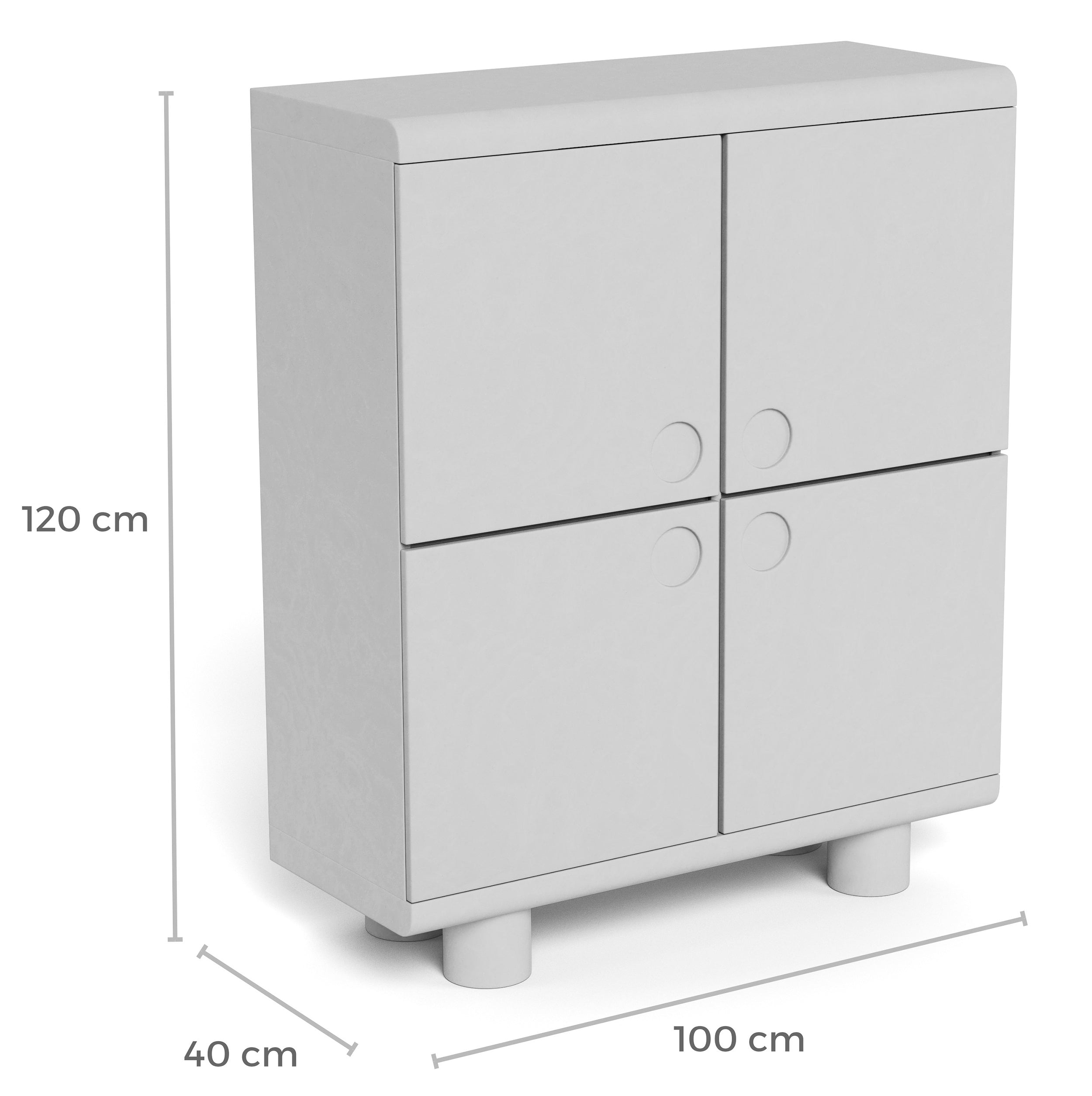 Komoda czterodrzwiowa Magee 100 cm kaszmir