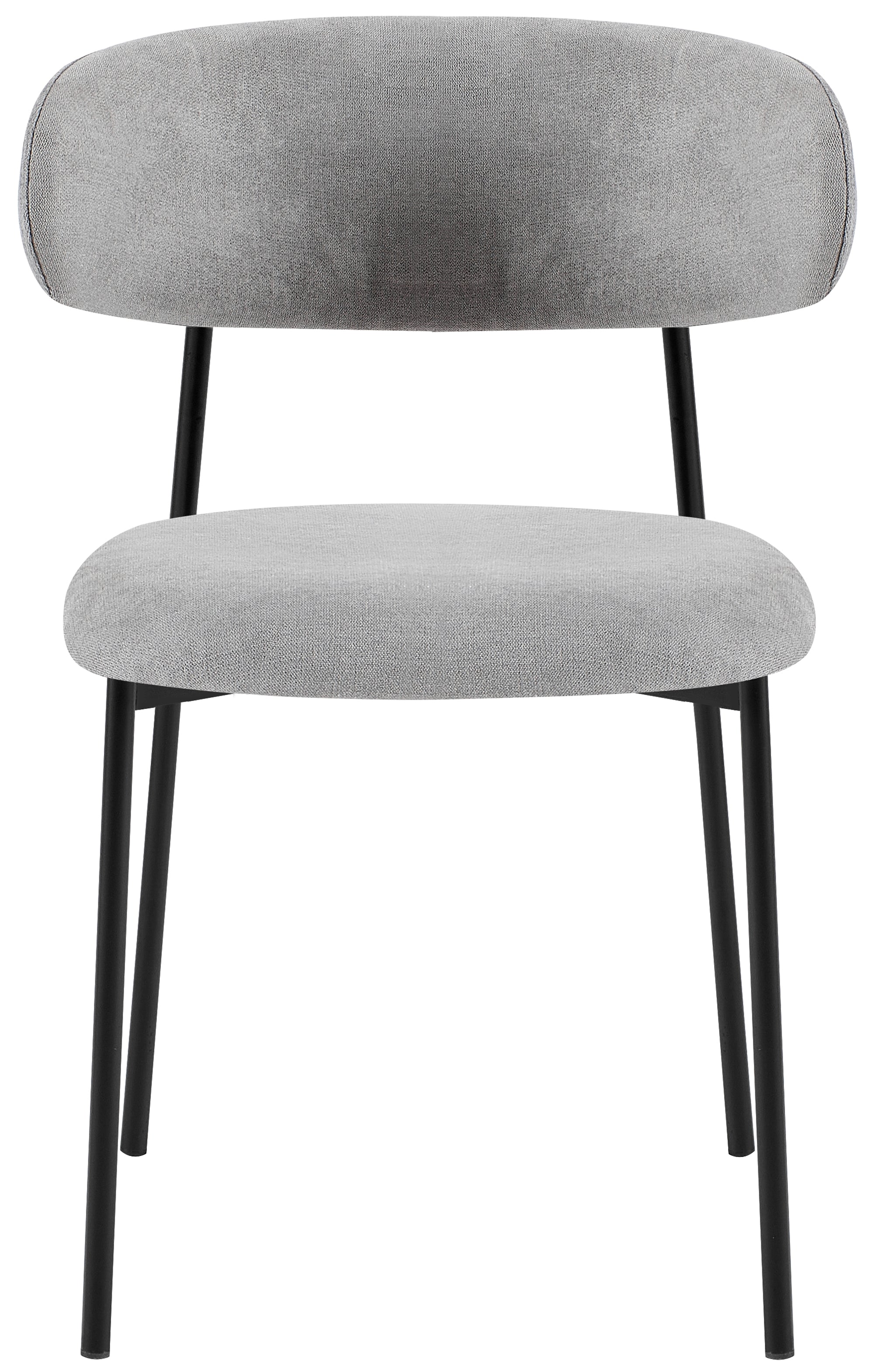 Krzesło tapicerowane Lunaro w tkaninie hydrofobowej szary szenil