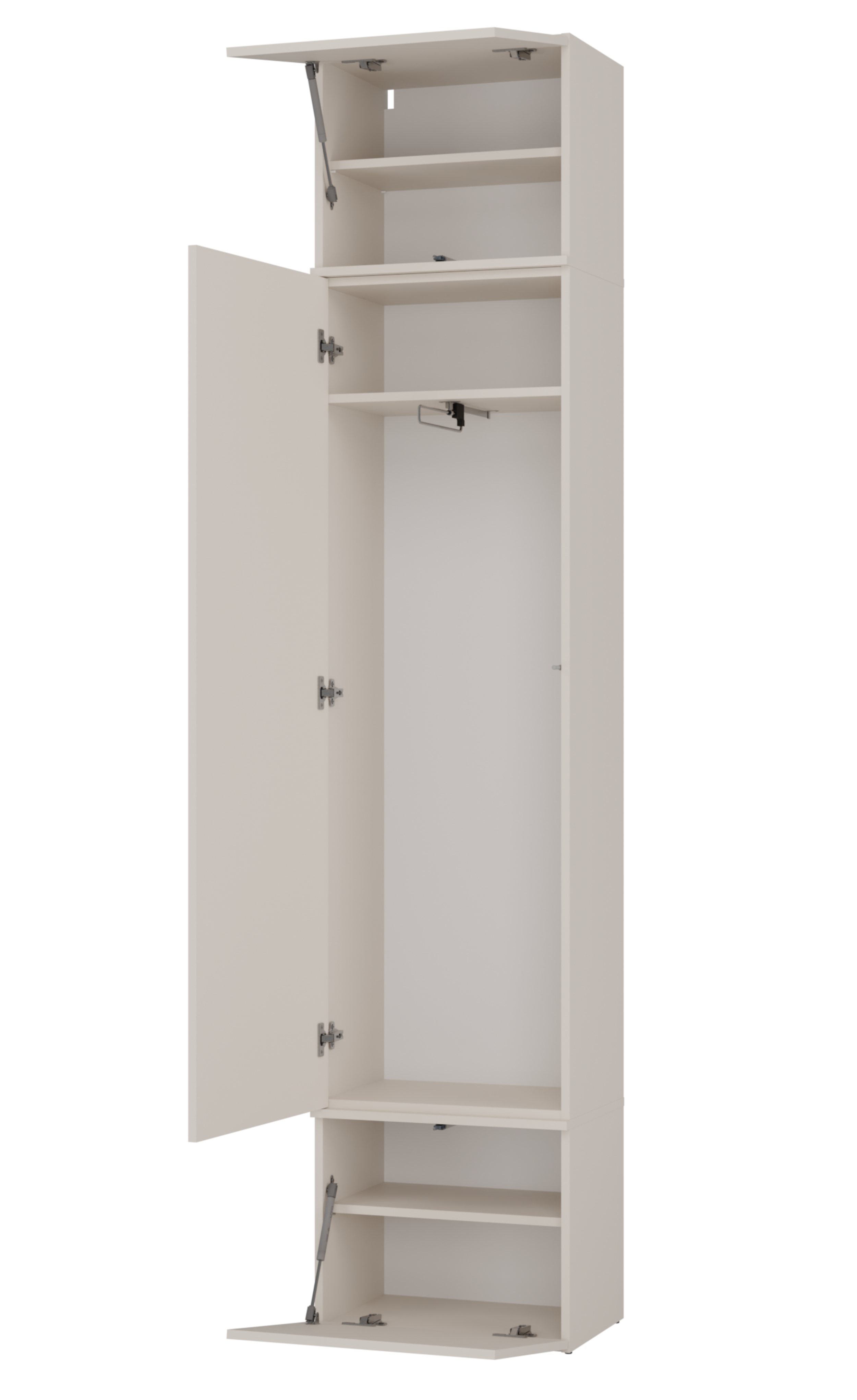 Garderoba jednodrzwiowa Haga z półkami 50 cm kaszmir