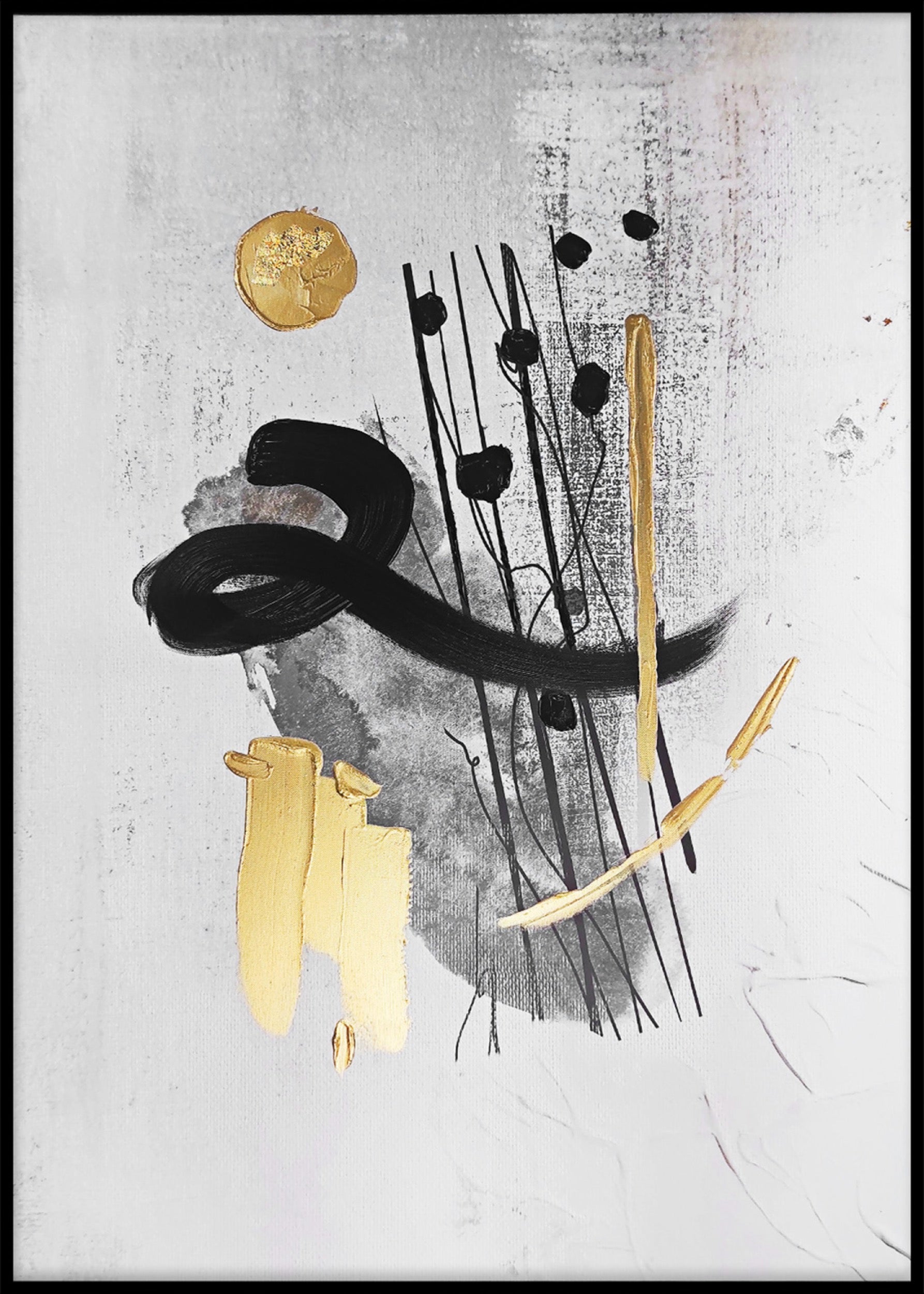 Obraz z ręcznie malowanymi elementami Fan I 100x70 cm