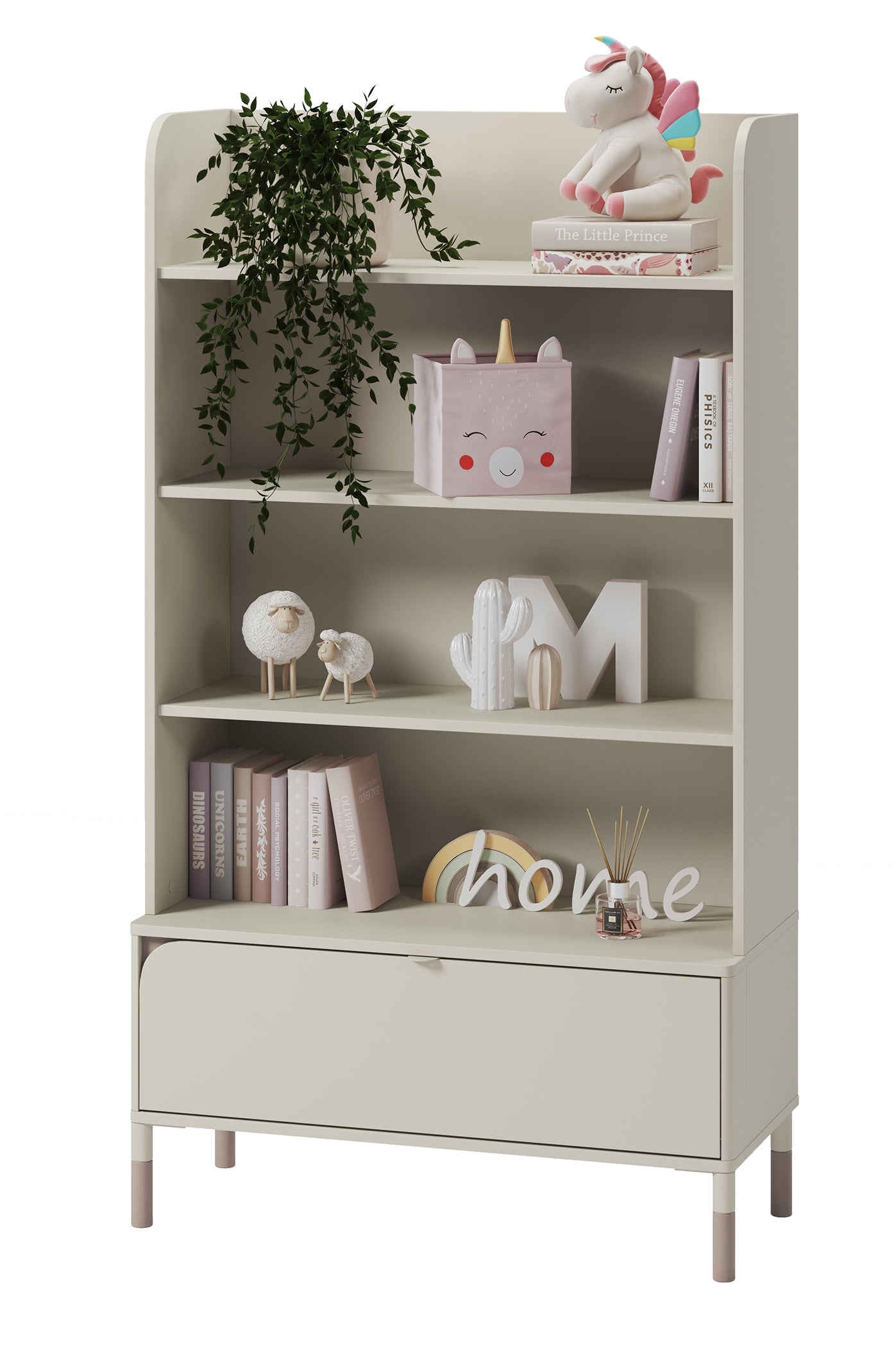 Regał Harmony z szufladą 89 cm kaszmir