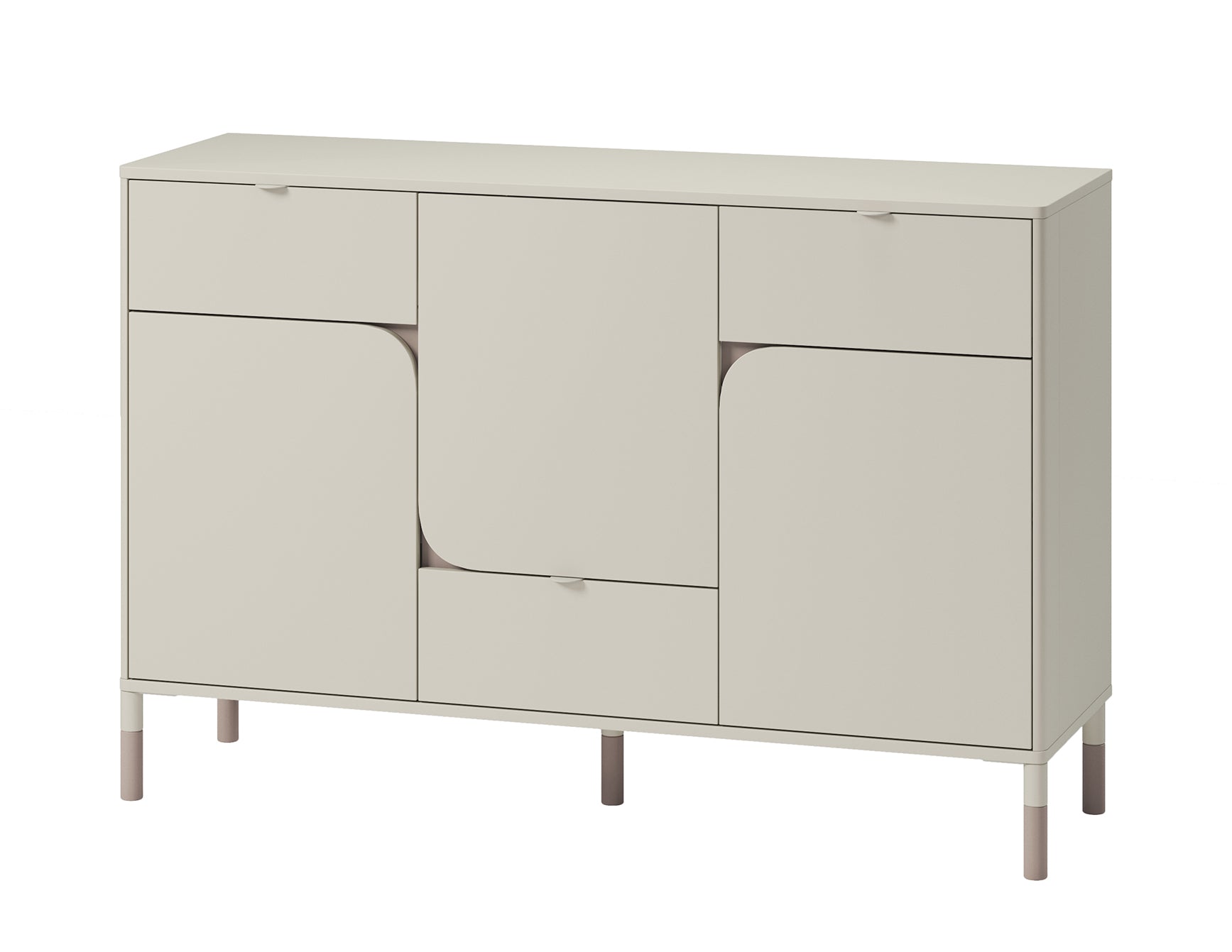 Komoda Harmony z trzema szufladami 130 cm kaszmir