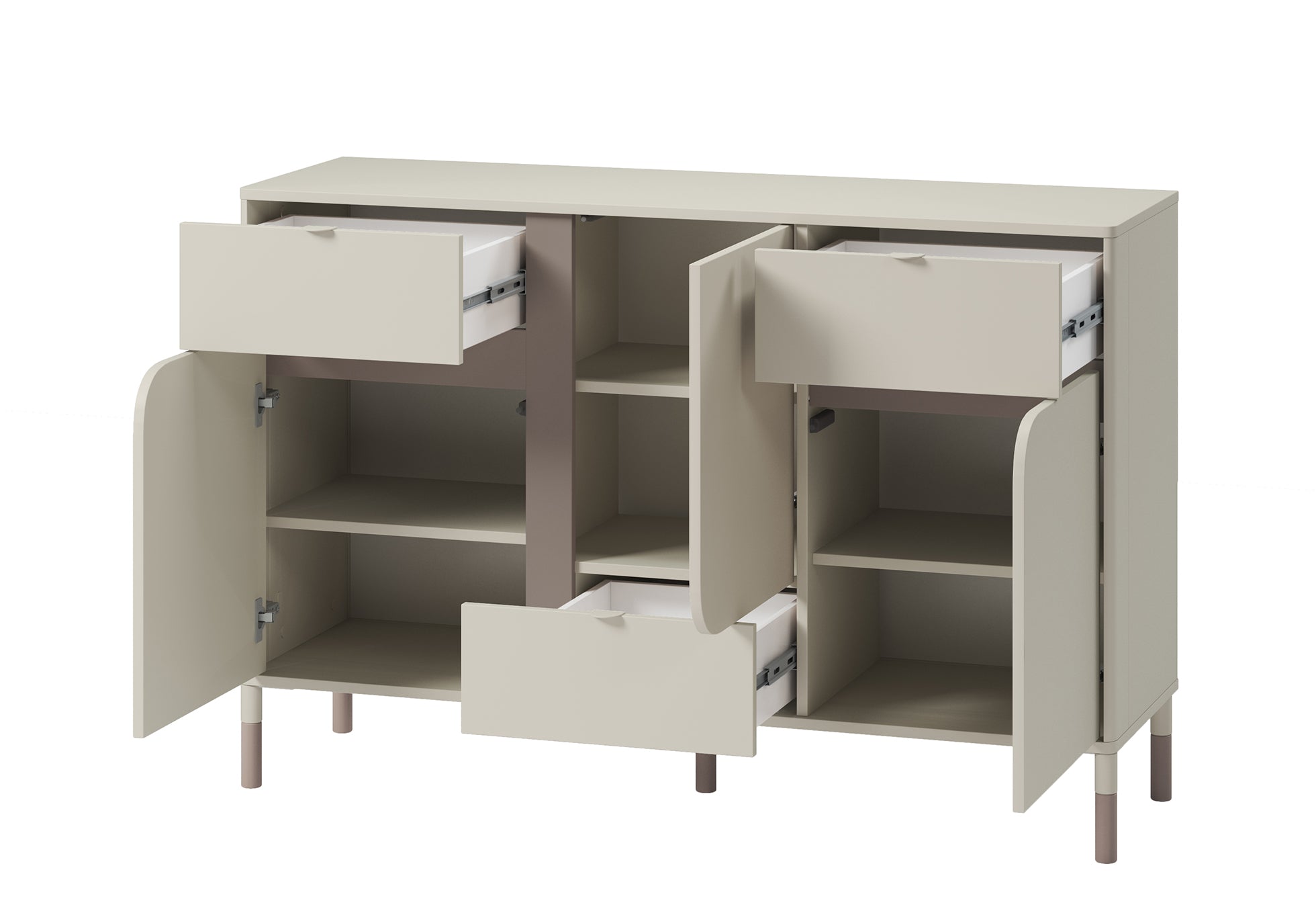 Komoda Harmony z trzema szufladami 130 cm kaszmir