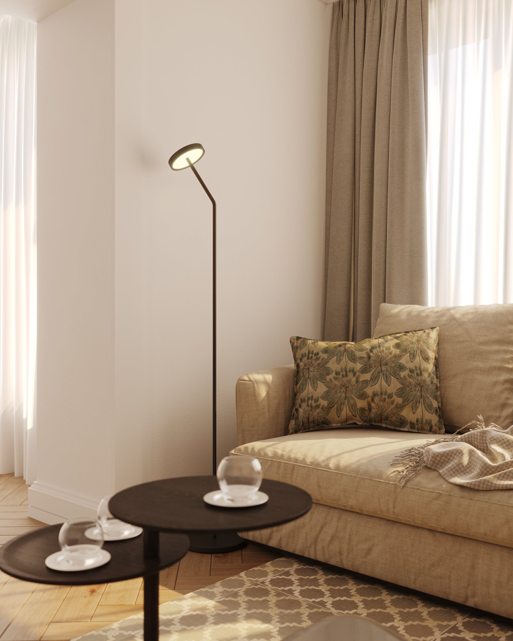 Lampa podłogowa Ibiza czarna