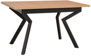 Stół rozkładany do jadalni Ennite 140-180x80 cm czarny/dąb artisan