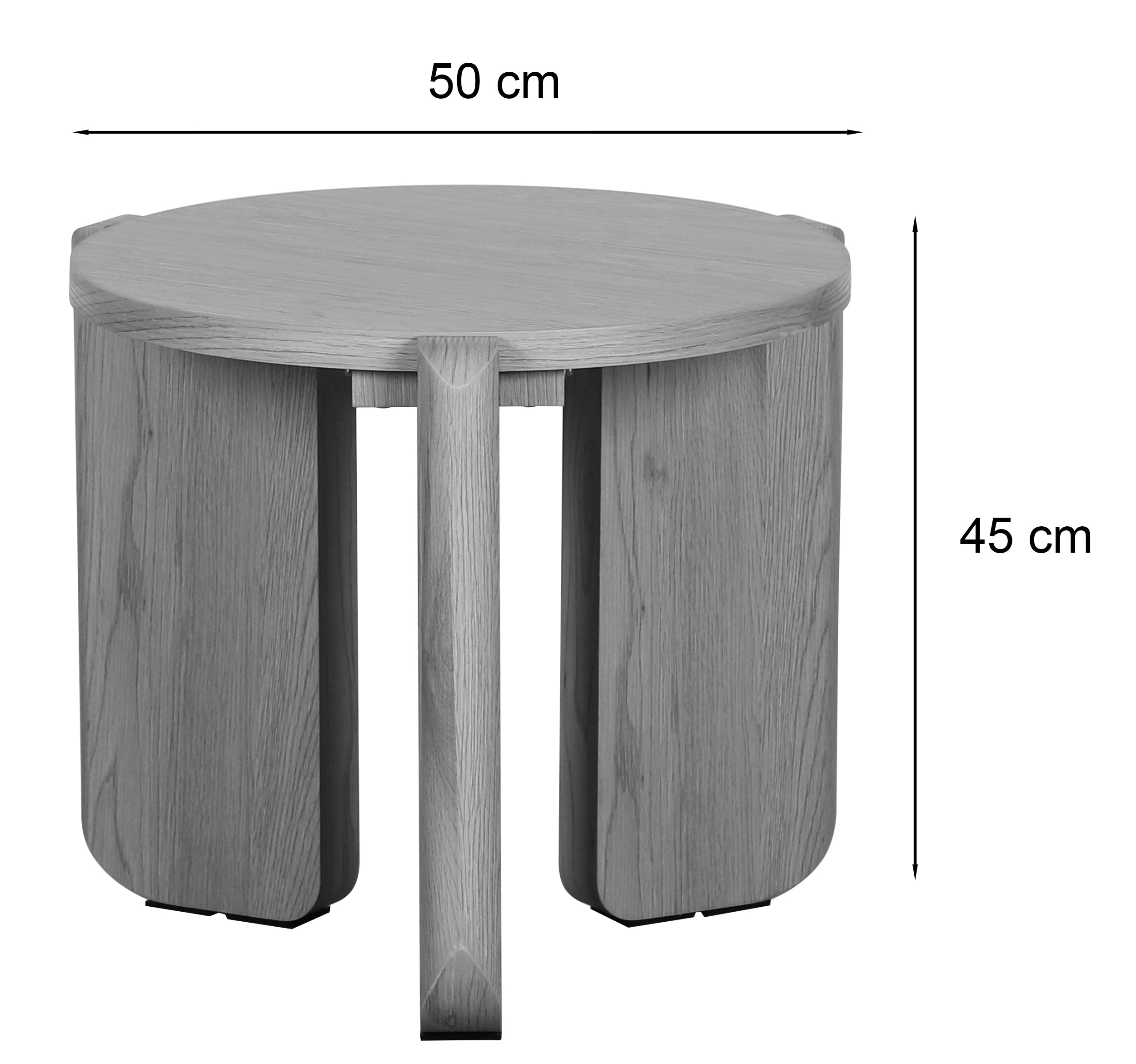 Stolik kawowy okragły Preffines S średnica 50 cm orzech