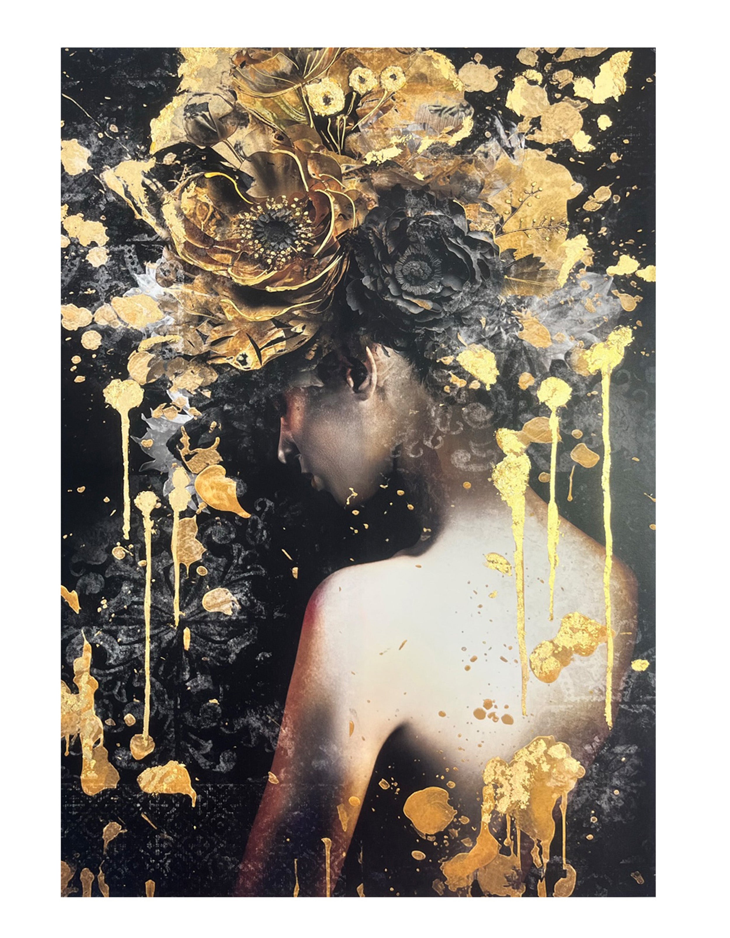 Obraz z ręcznie malowanymi elementami Isabella 100x70 cm