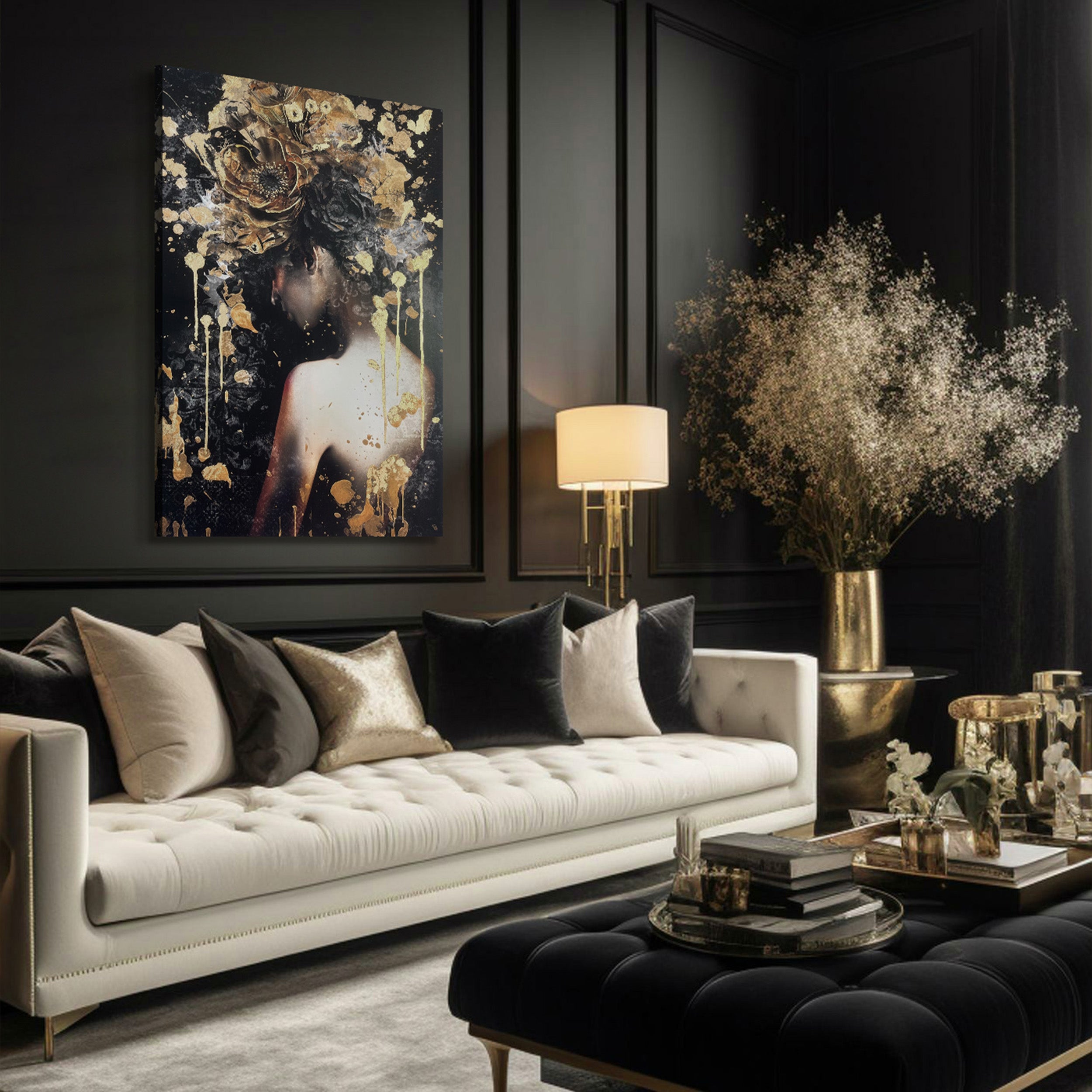Obraz z ręcznie malowanymi elementami Isabella 100x70 cm