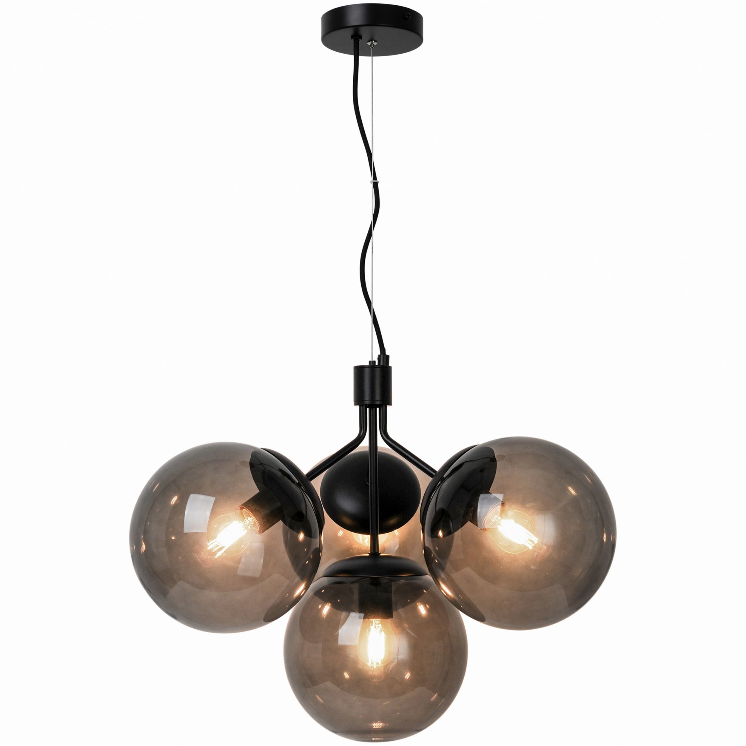 Lampa wisząca Ivona x4 czarna