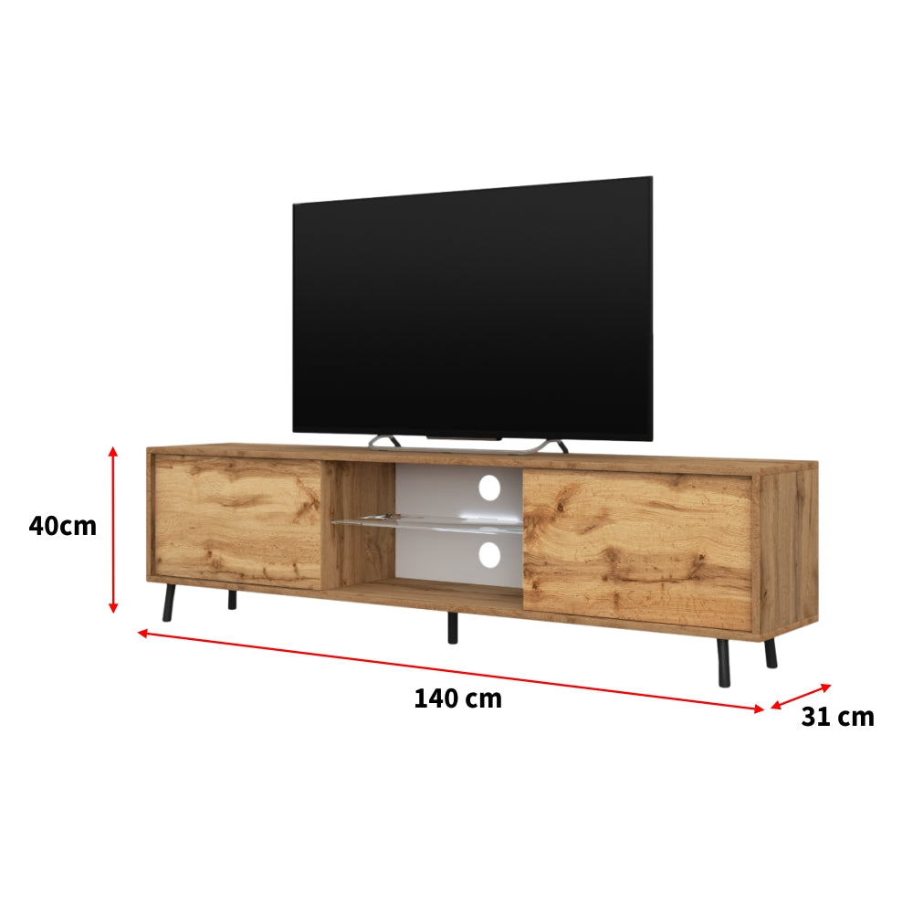 Szafka RTV Lefyr 140 cm Dąb wotan