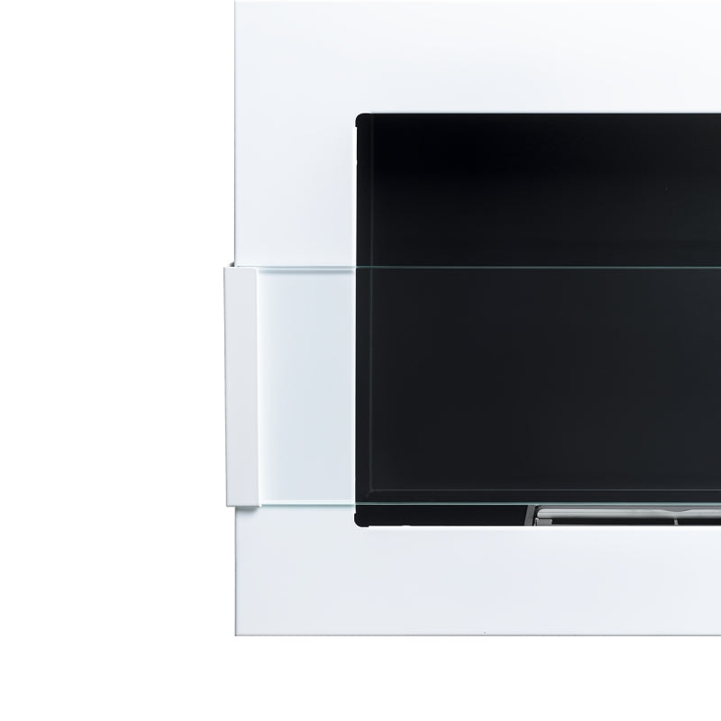Biokominek Astralis 90x40 cm z certyfikatem TÜV Biały połysk