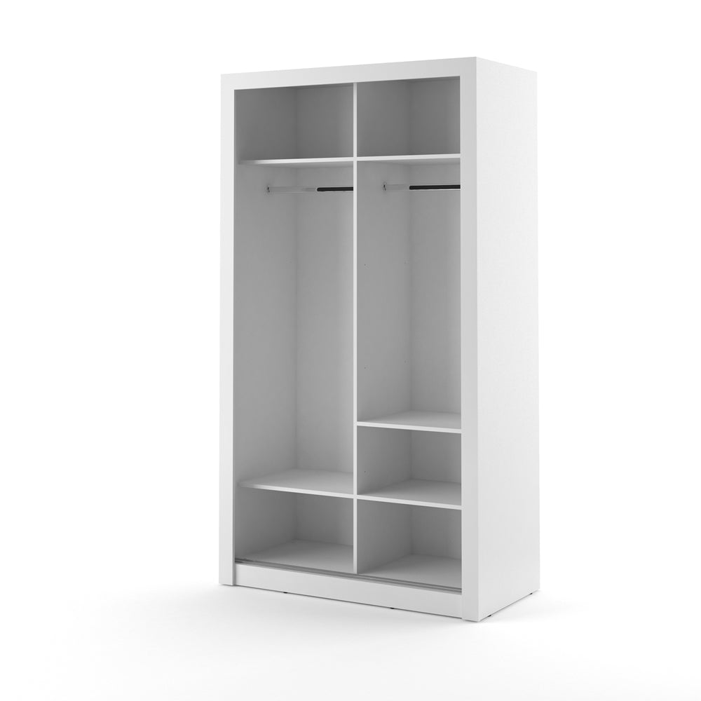 Szafa Arti 120 cm z jednym lustrem biała