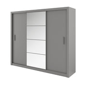Szafa Idea 250 cm z lustrem szara