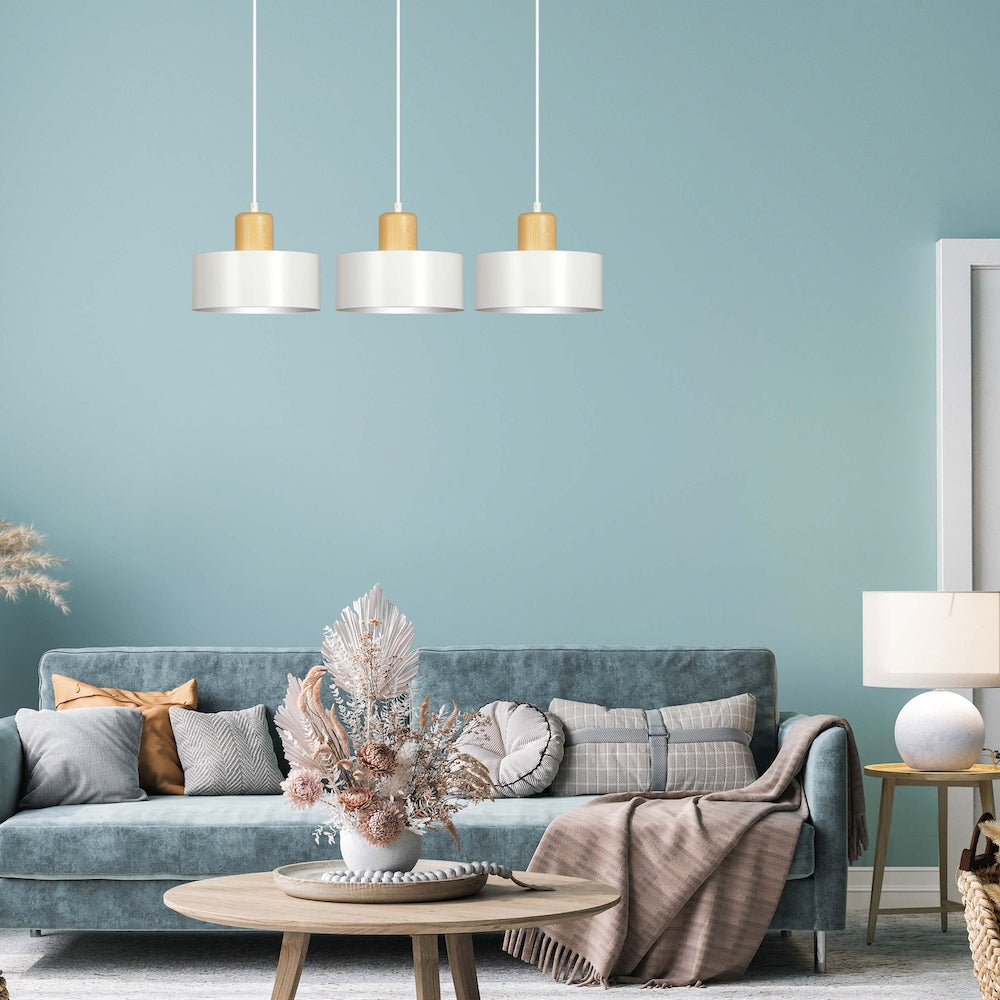 Lampa wisząca Torie x3 80 cm biała